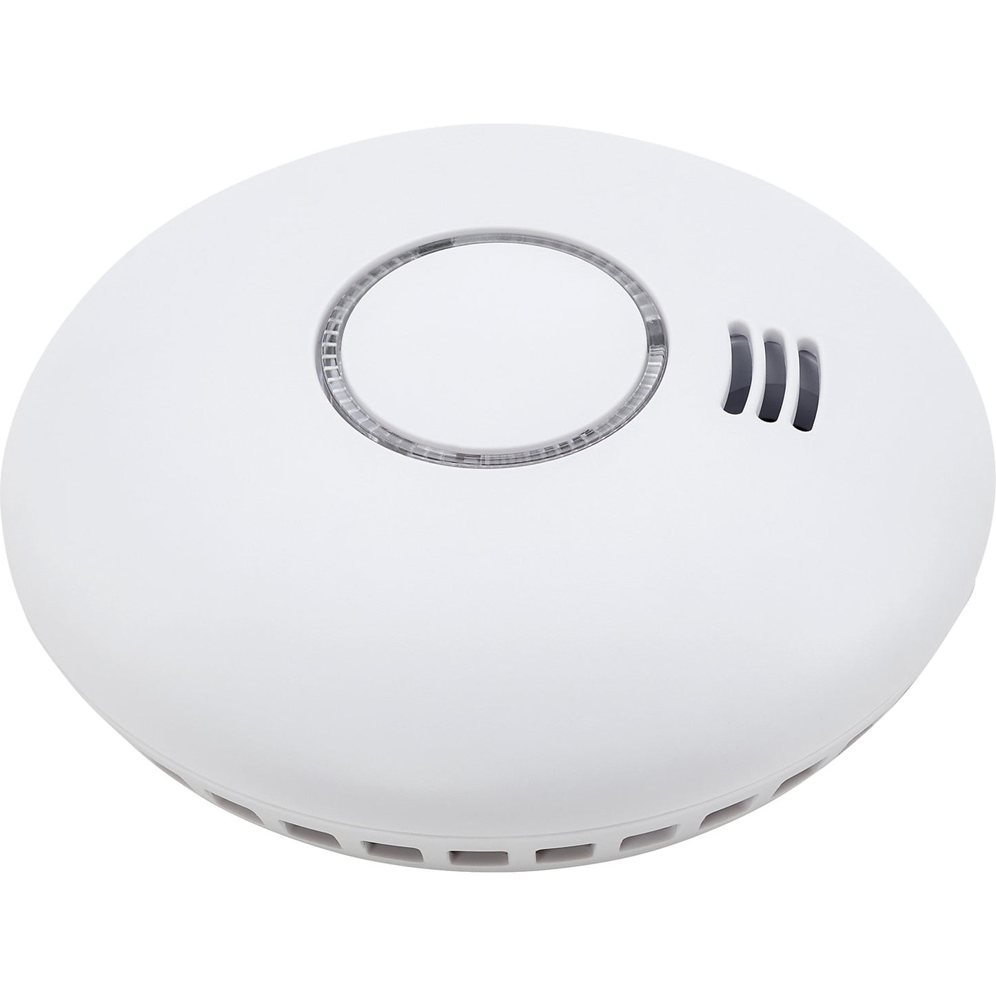 Wireless heat and smoke alarm, set of 2, battery operated, for connection to a network, HxØ 48 x 125 mm.