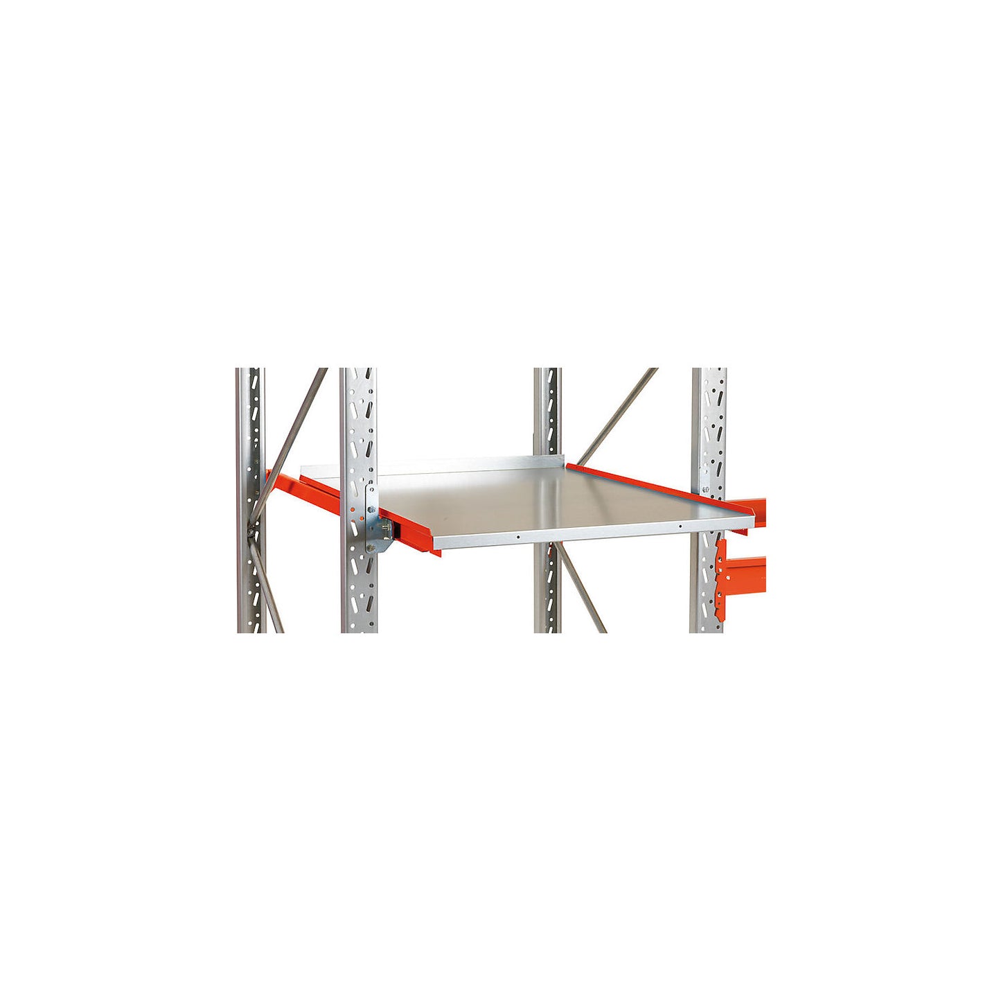 Pull-out shelf for Space pallet racking, WxD 890 x 1150 mm, max. shelf load 300 kg.