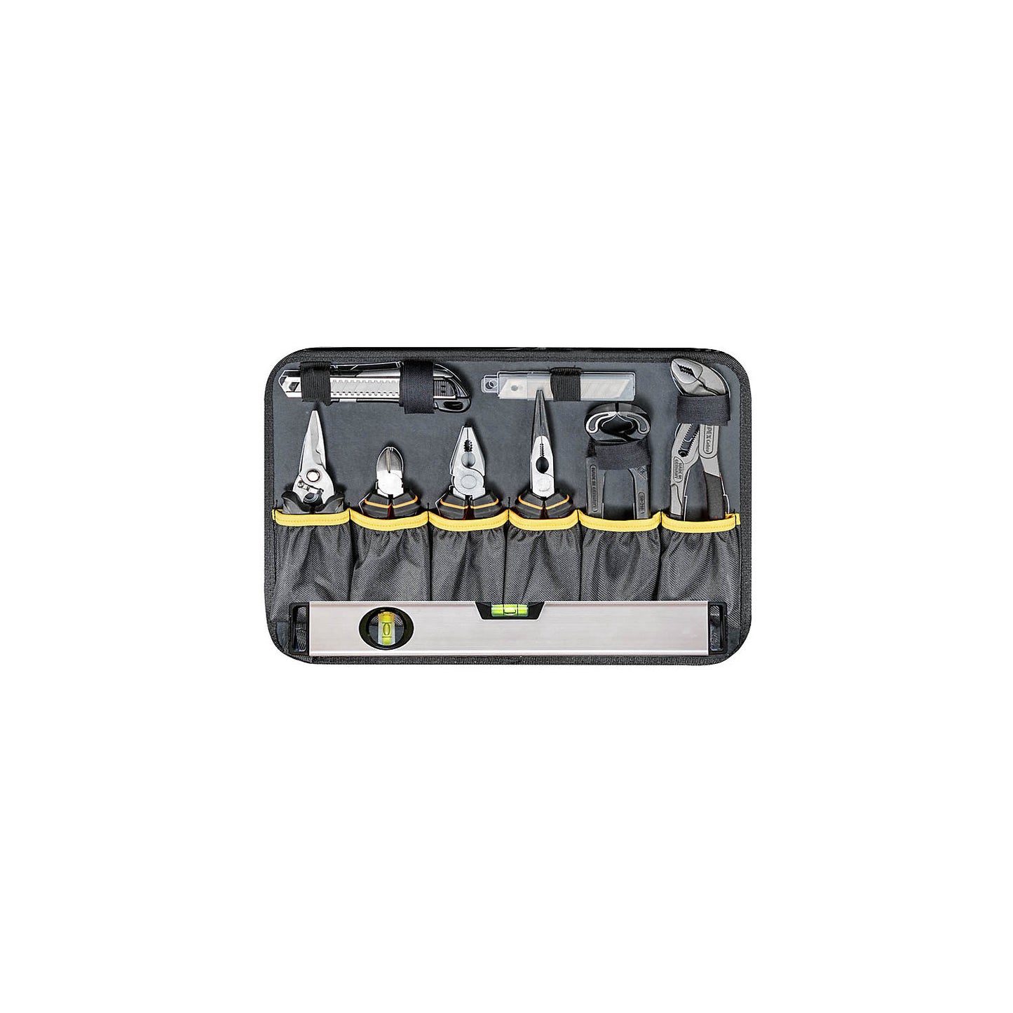 Ultimate tool case, with 234 parts, black, yellow.