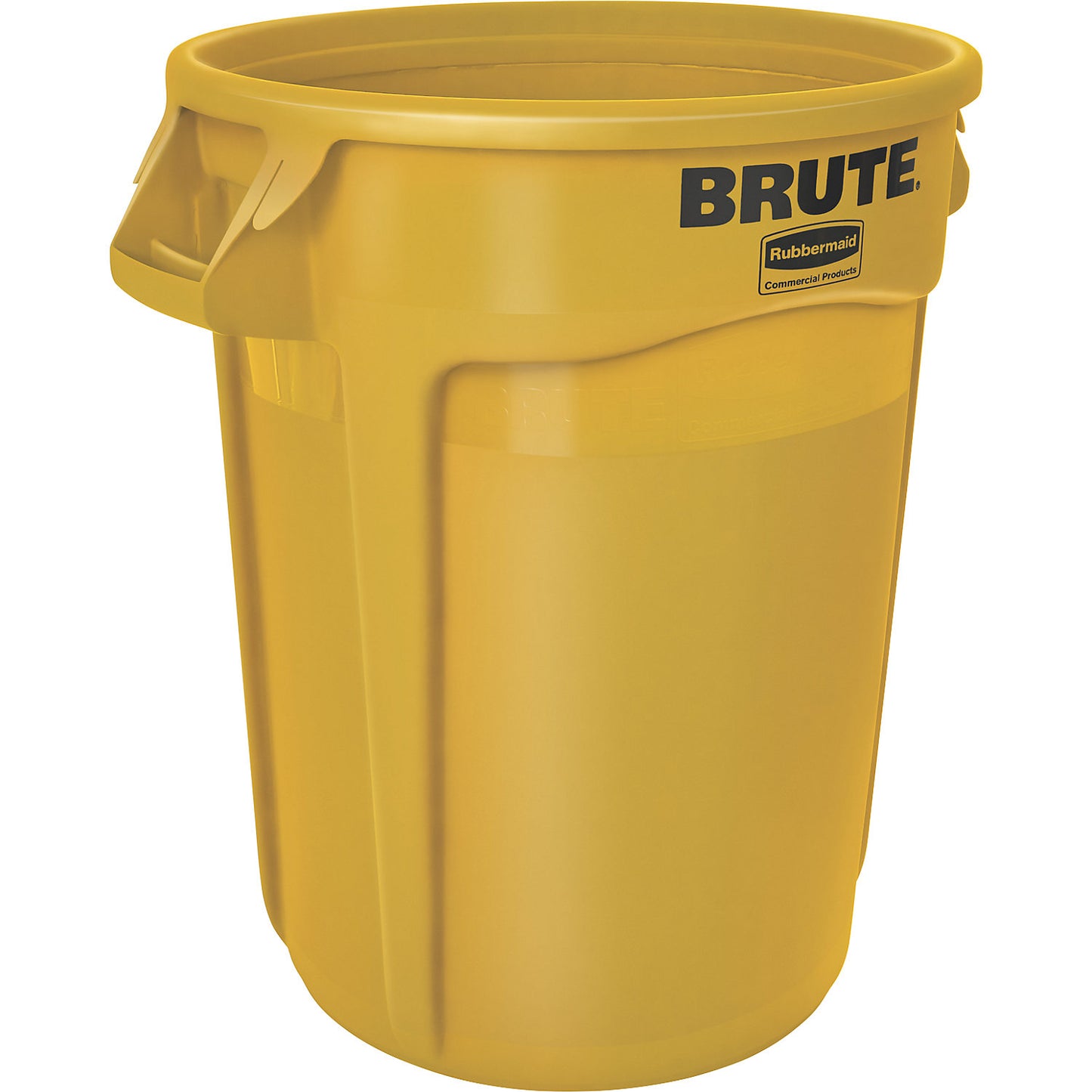 BRUTE® universal container with round lid, capacity 121 l, yellow.