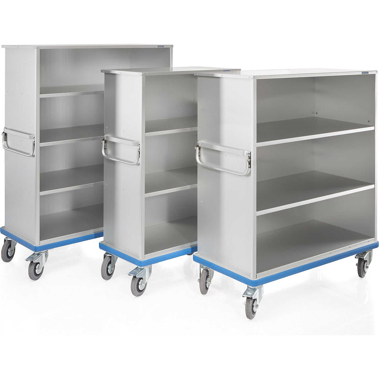 G®-CUP light E 2601 open cupboard trolley, 3 shelves, LxW 960 x 500 mm.
