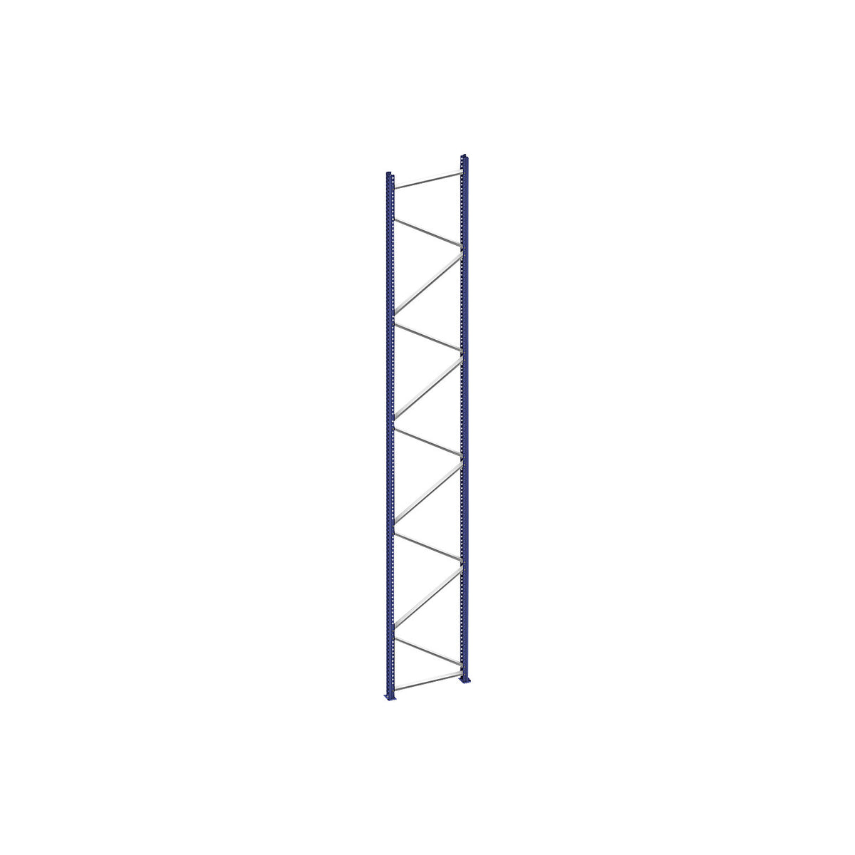 Wide span shelving unit upright frame, max. bay load 8000 kg, HxD 5000 x 1100 mm.