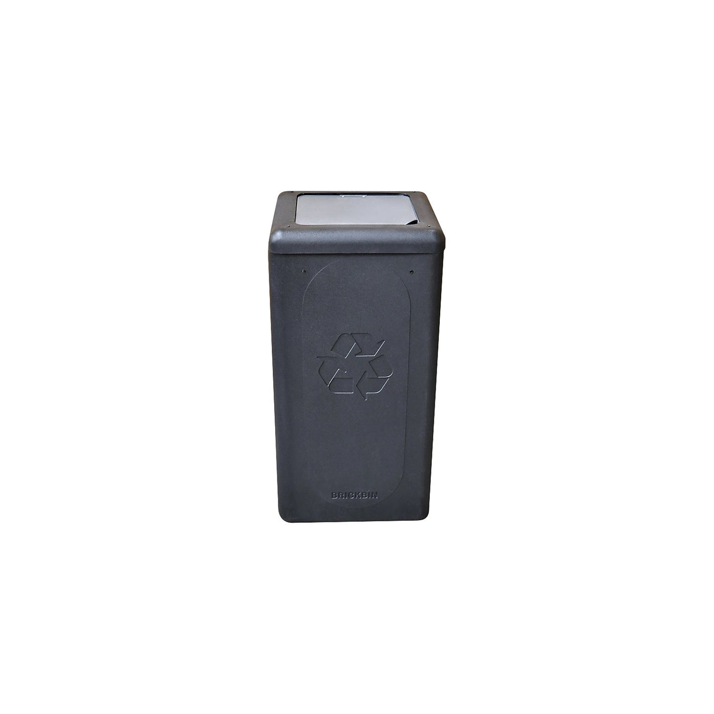 BrickBin recyclable waste collector with lid, capacity 65 l, black/grey.