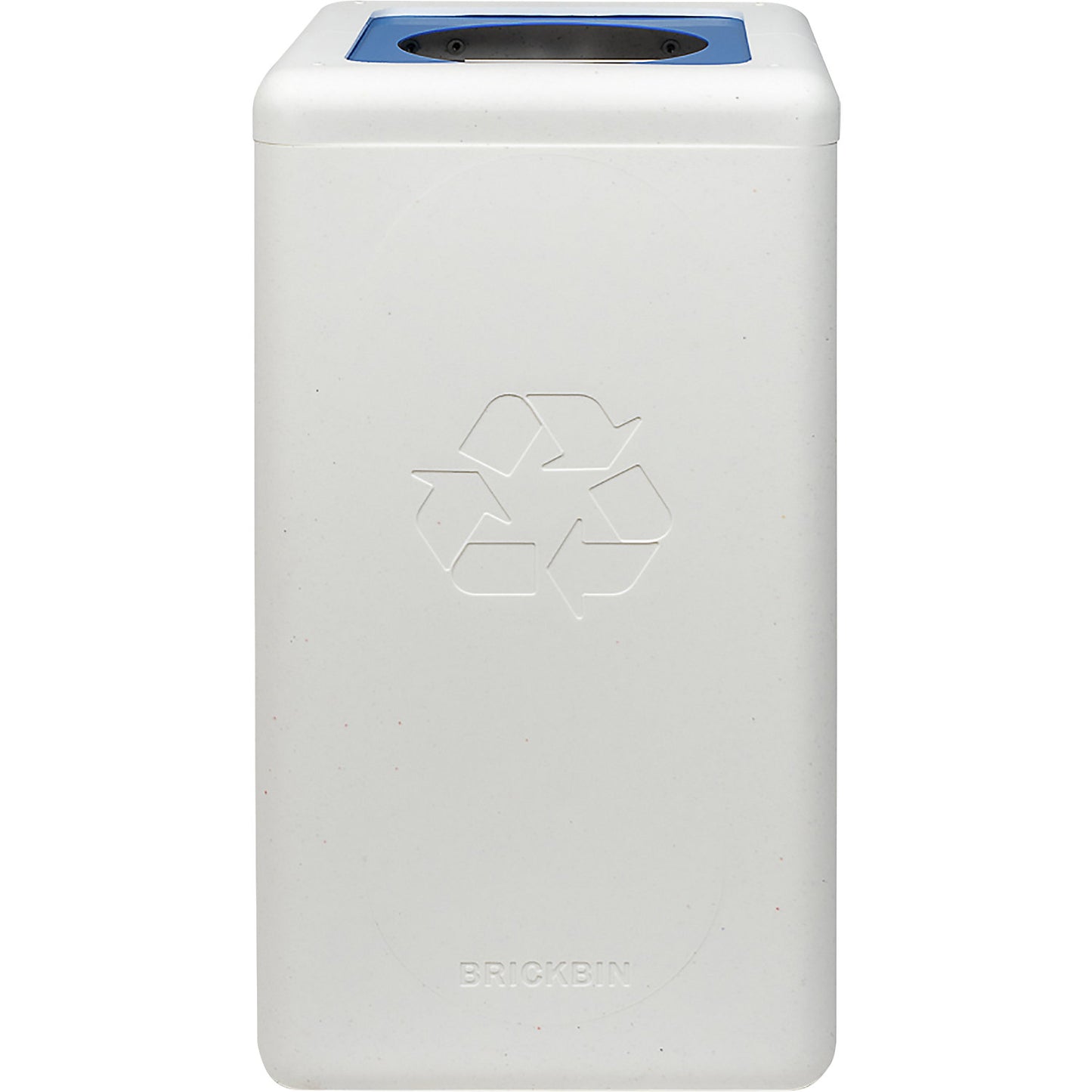 BrickBin recyclable waste collector, capacity 65 l, white, blue lid.