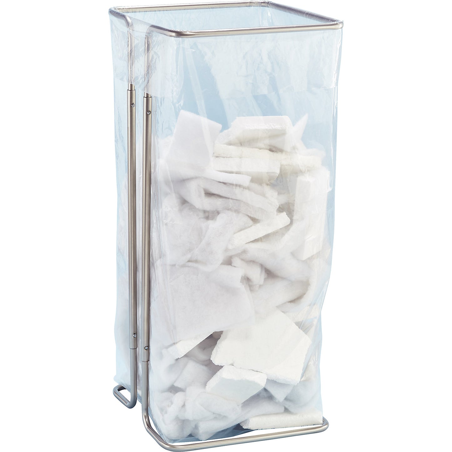 Waste sack holder, stationary, capacity up to 400 l, grey.