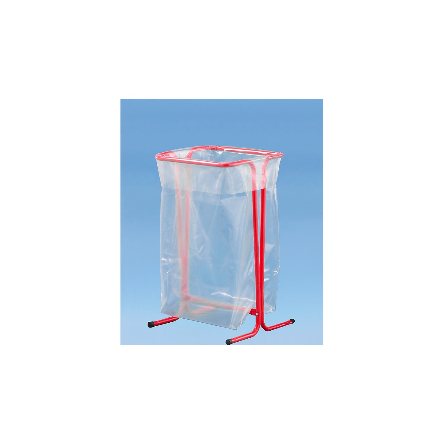 Waste sack holder, stationary, capacity up to 110 l, red.