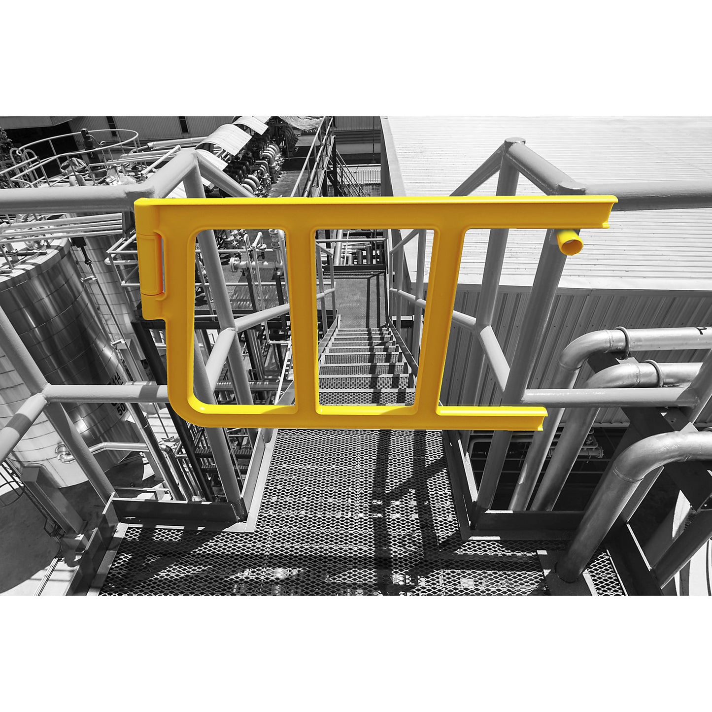 Industrial safety door, 100% recyclable, DOUBLE AXES GATE, LxWxH 1295 x 615 x 63 mm.
