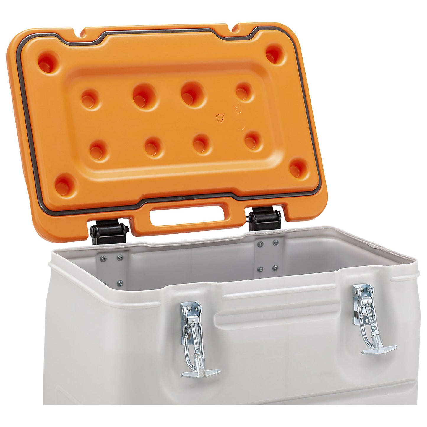 Mobil-Box hazardous materials collection container, capacity 170 l, LxWxH 400 x 600 x 880 mm, orange.