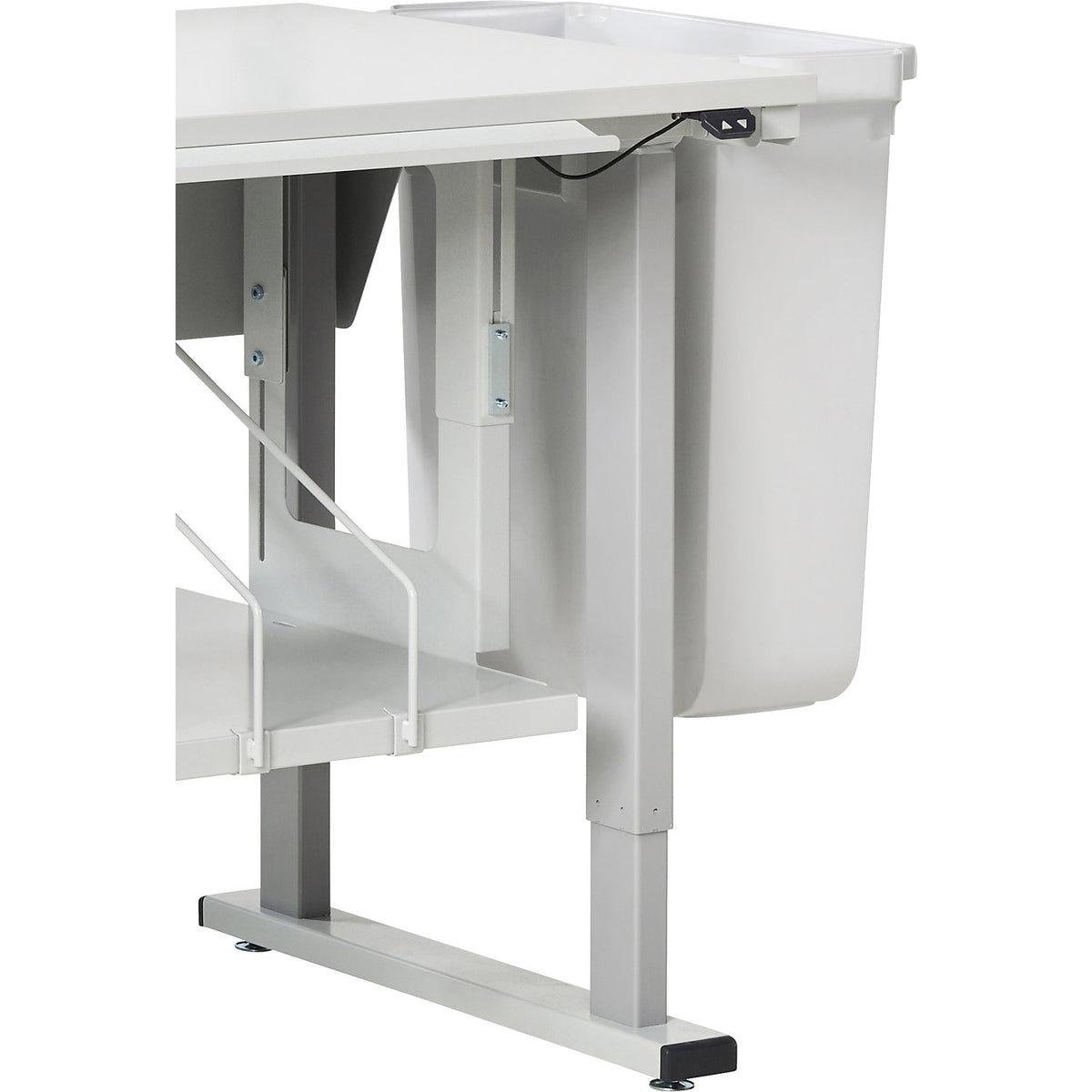 Waste collector for work table, for Treston QuatreX, width 280 mm.