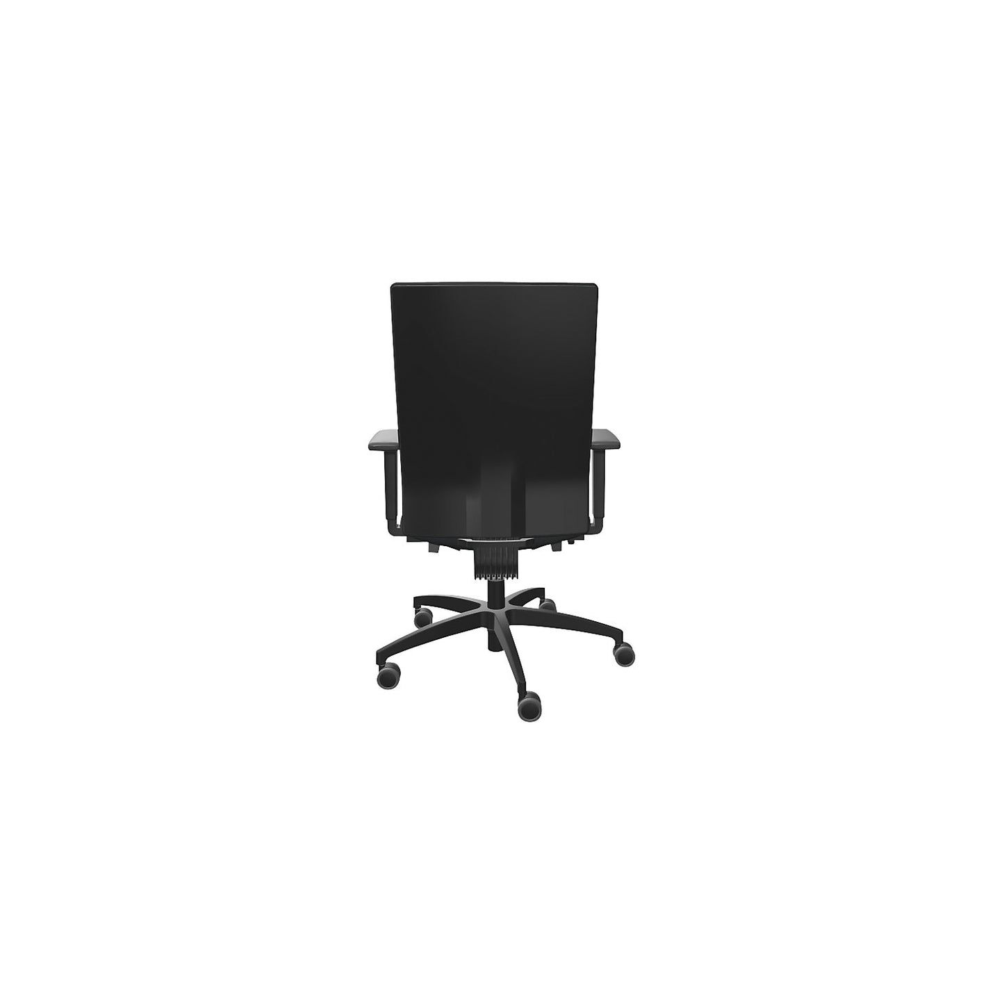 JUST EVO OPERATOR office chair, with upholstered back rest, black.