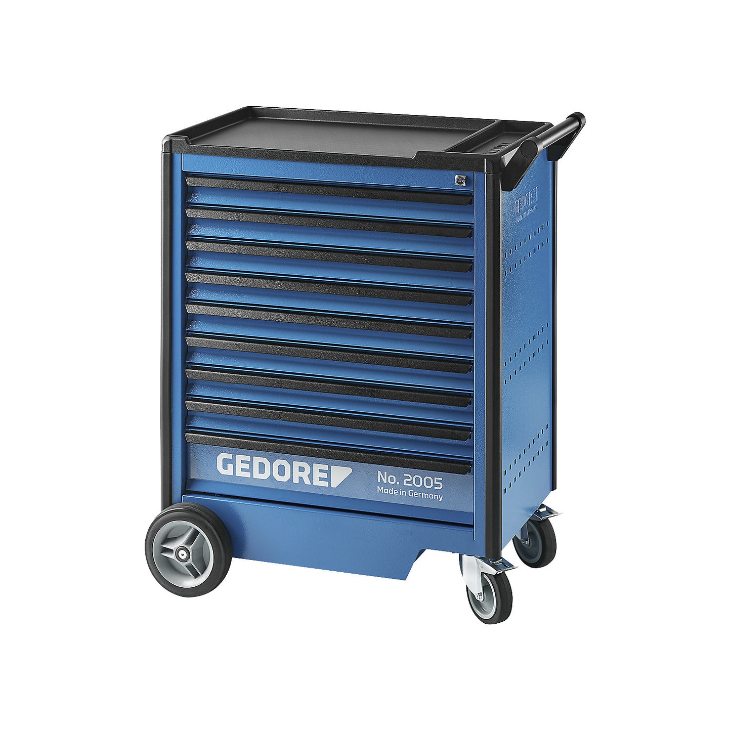 Tool trolley 2005, 9 drawers, HxWxD 1020 x 865 x 605 mm.