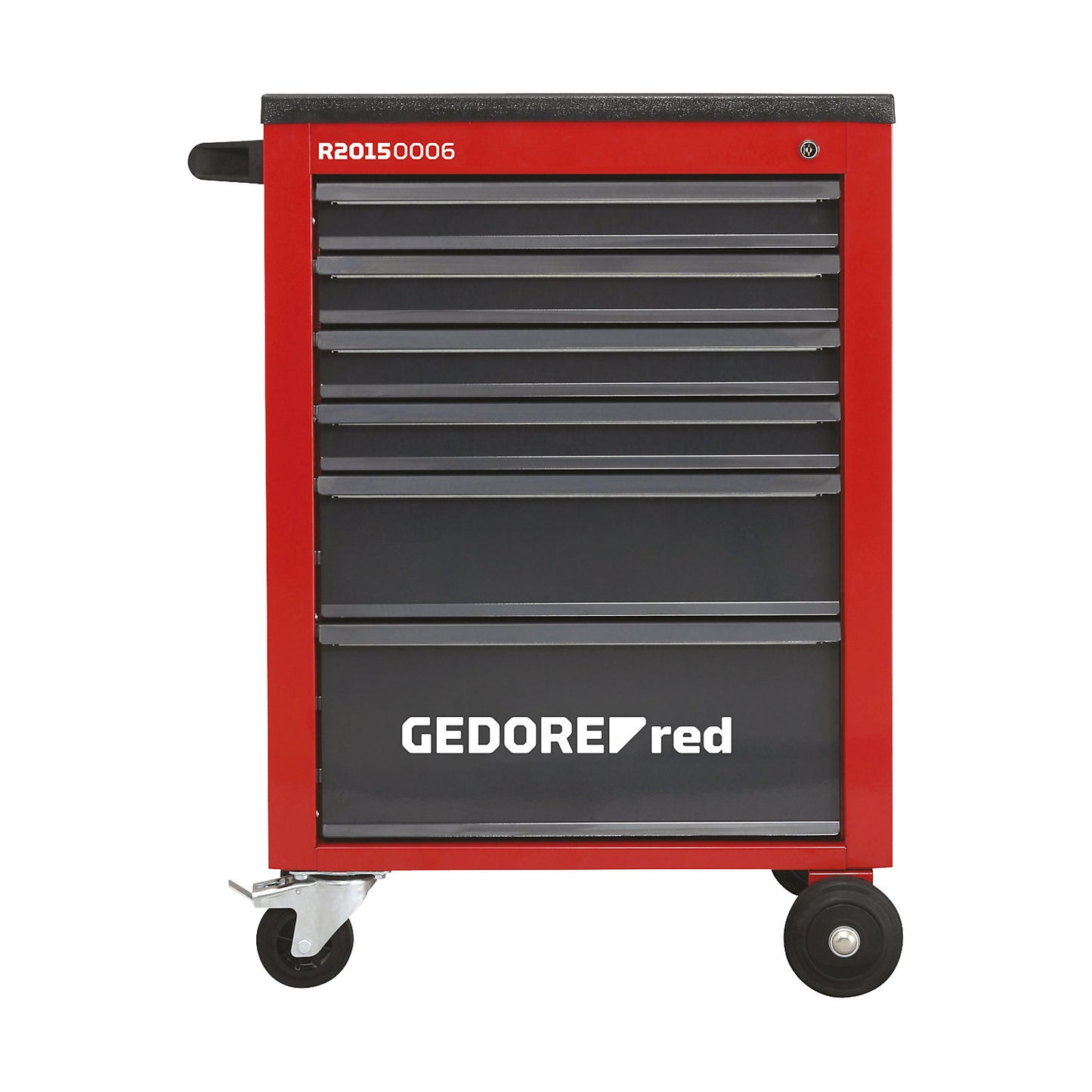 MECHANIC workshop trolley, 6 drawers, red / black, HxWxD 910 x 720 x 500 mm.