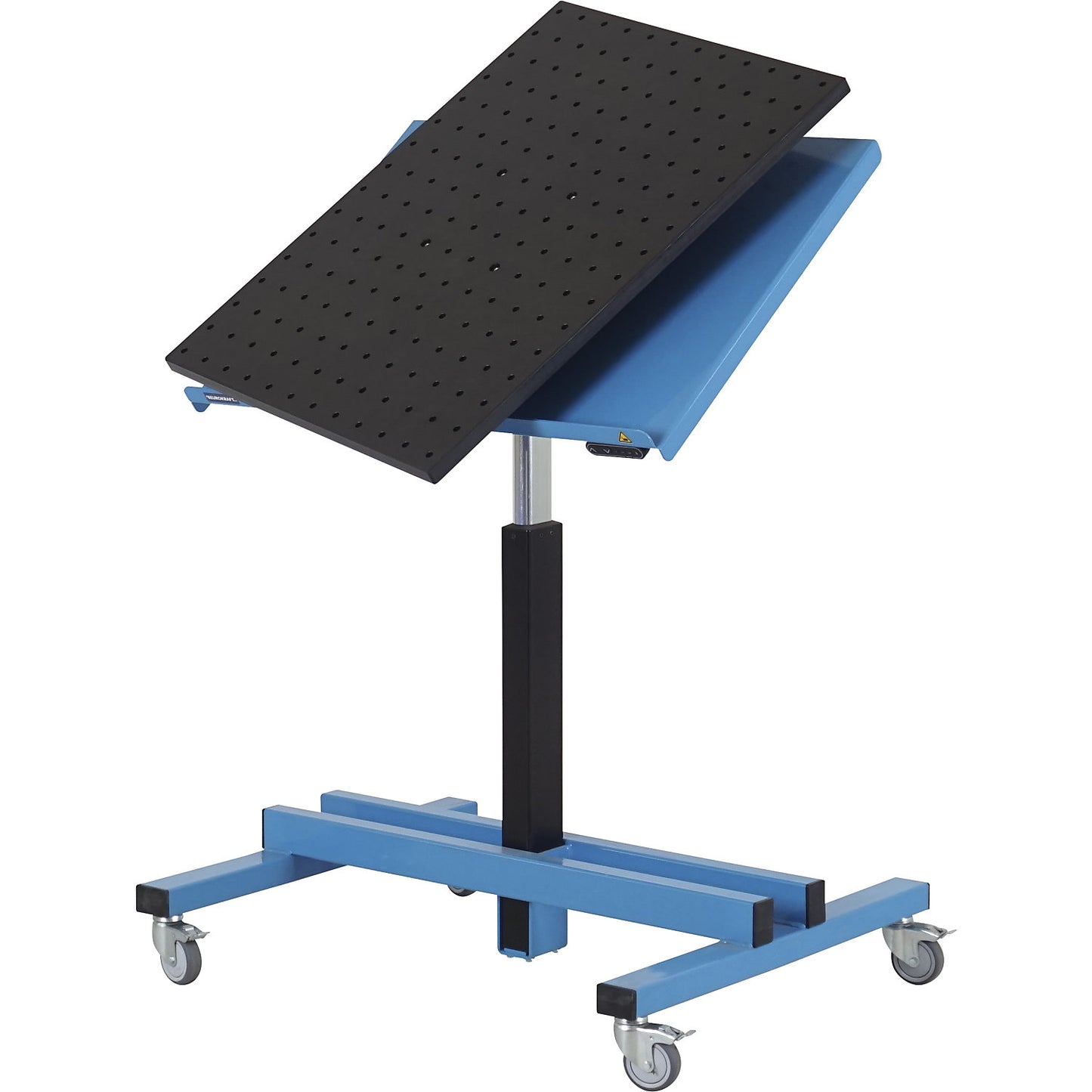 Electric material stand, with rotating unit, platform LxW 800 x 600 mm.