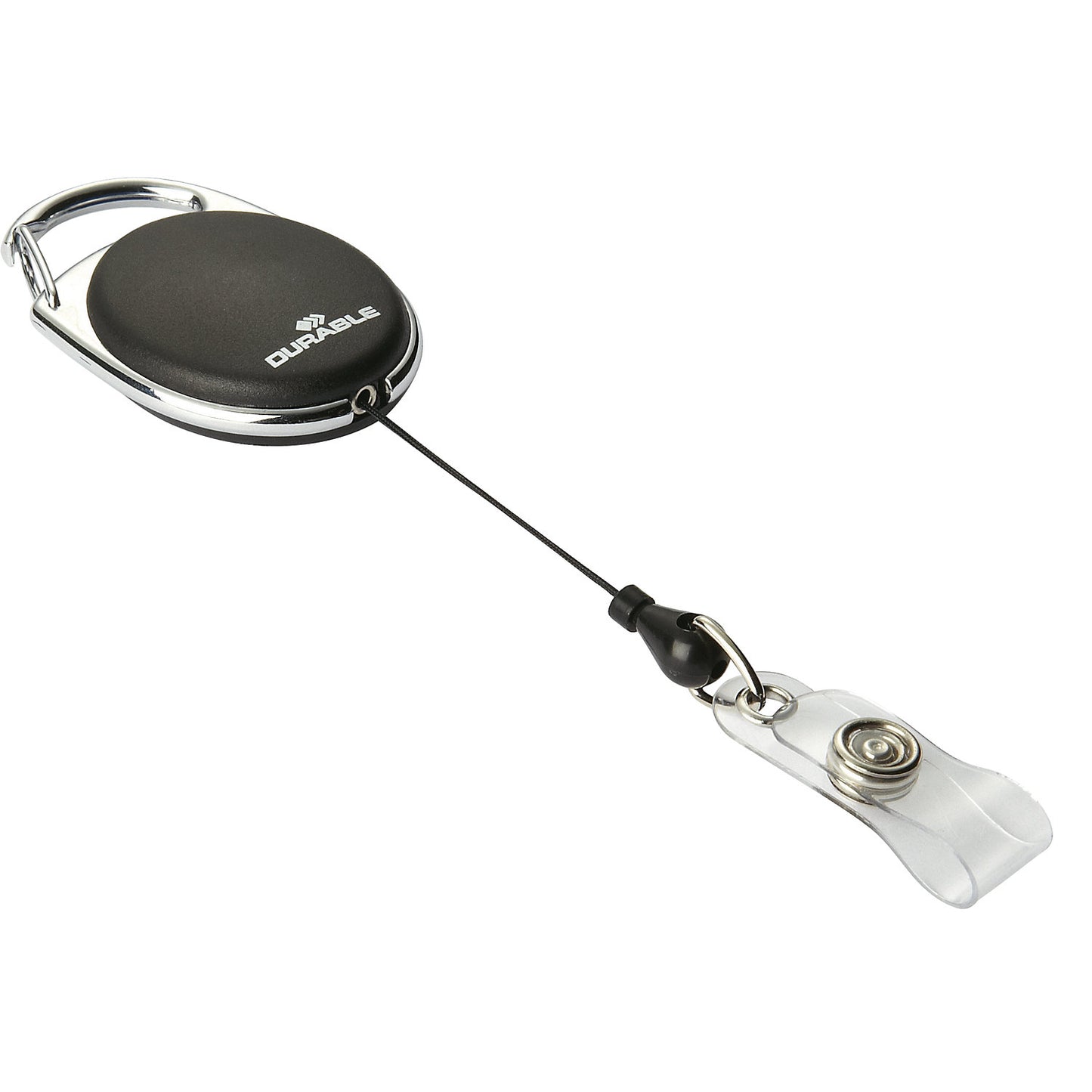 YOYO STYLE ID badge holder, with snap fastener, pack of 10, black.