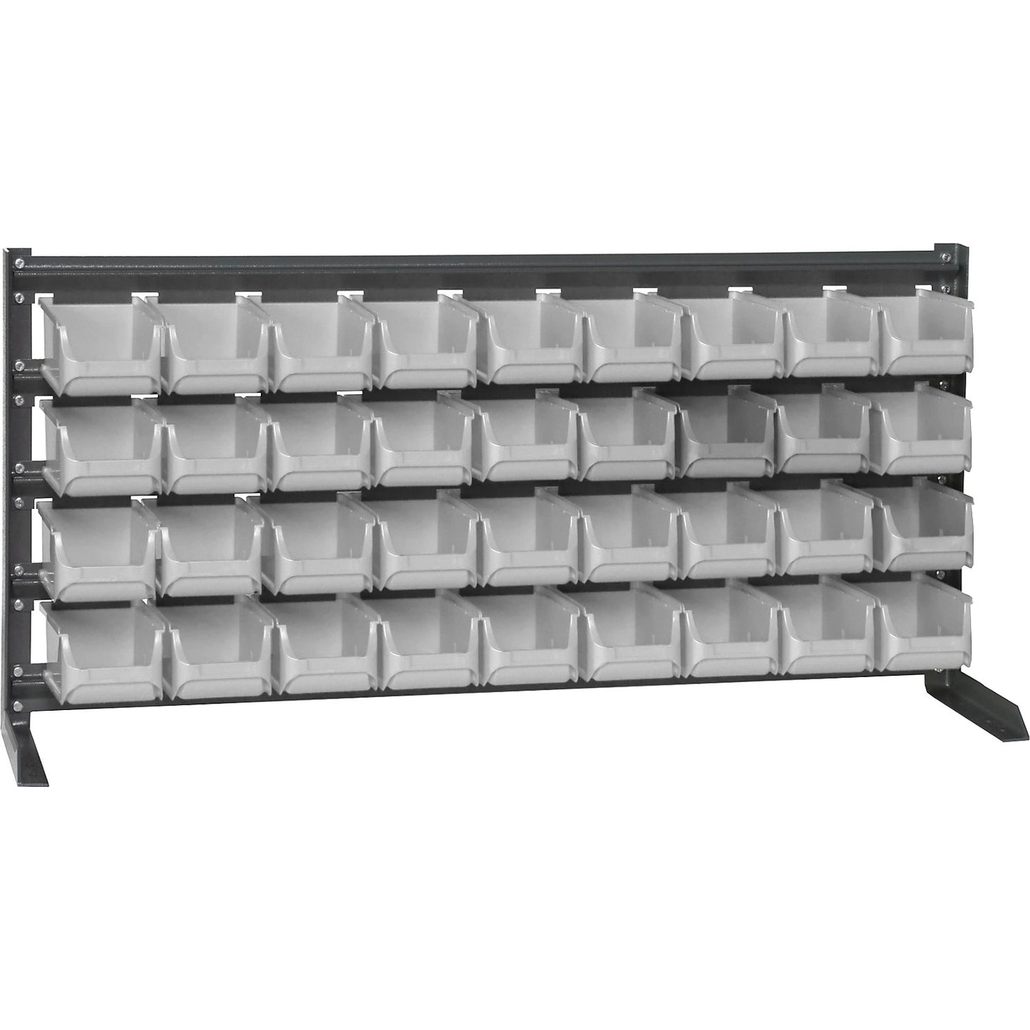 ECO small parts warehouse shelving unit, with open fronted storage bins, HxD 480 x 200 mm.