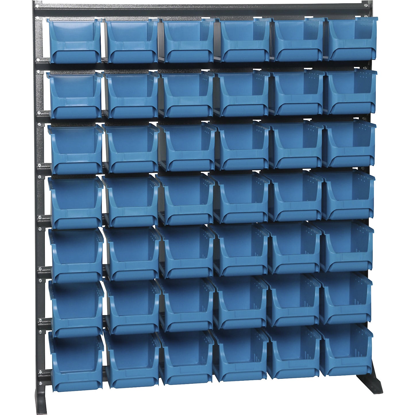 ECO small parts warehouse shelving unit, with open fronted storage bins, HxD 1160 x 235 mm.