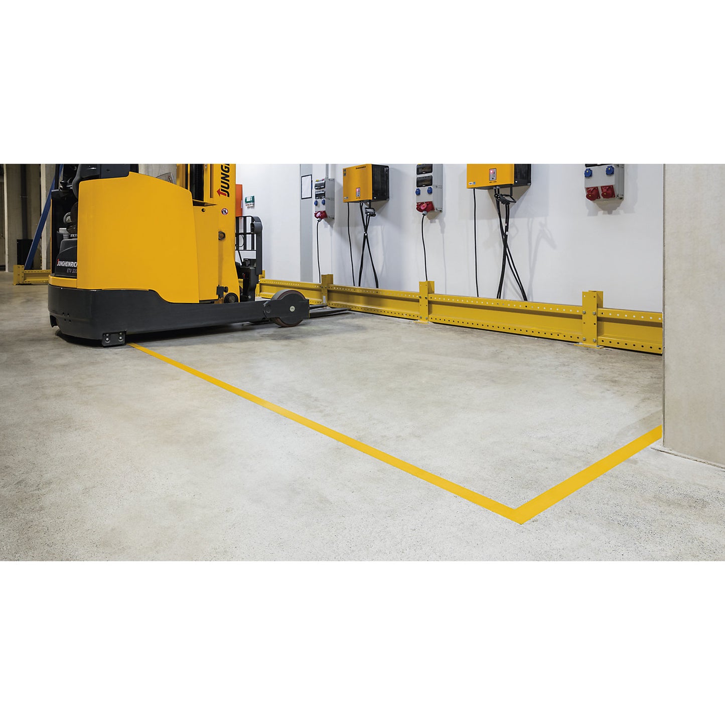 DURALINE® STRONG floor marking tape, width 50 mm, thickness 1.2 mm, yellow.
