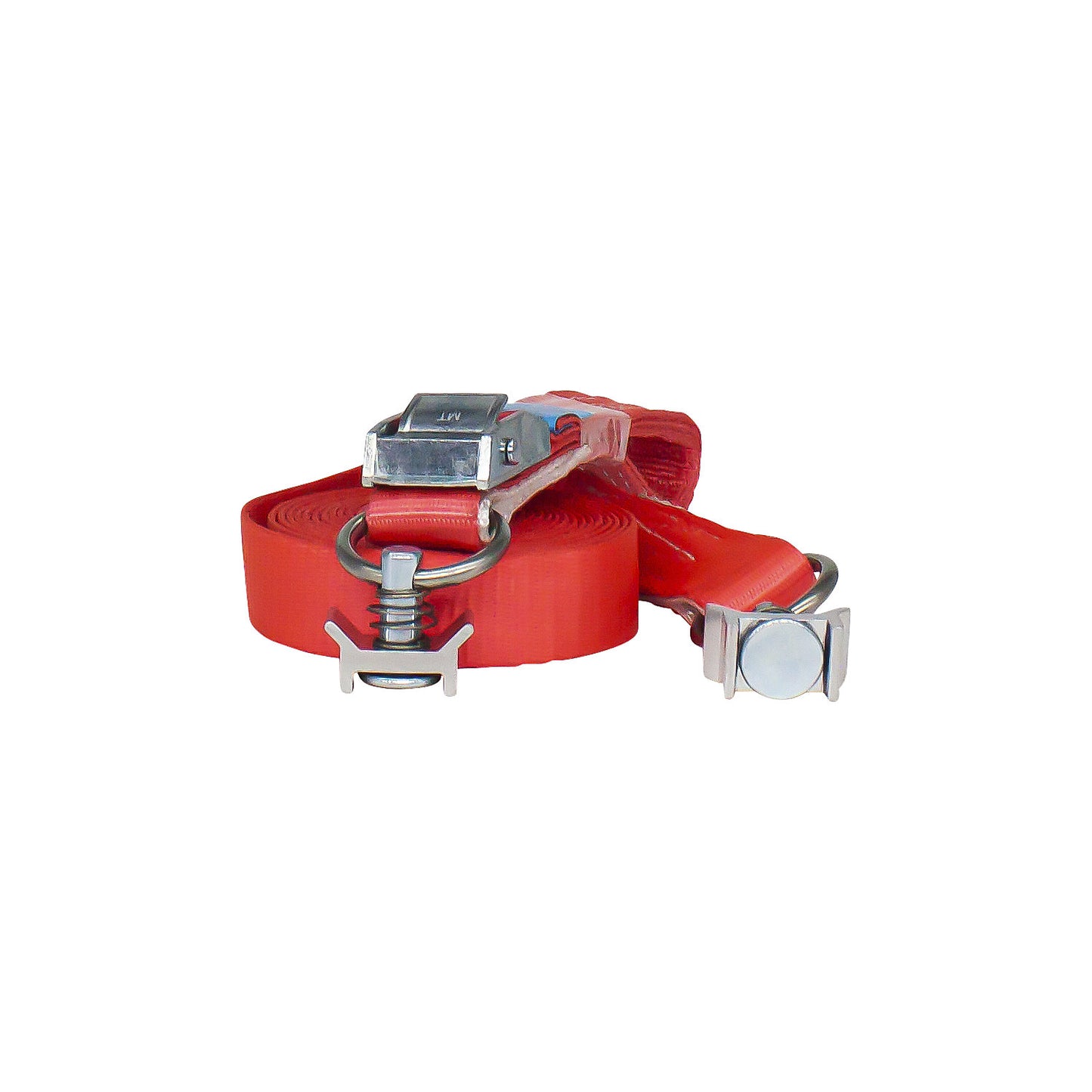 Cargo restraint strap, clamping lock, max. tensioning force 400 kg, pack of 8, length 4000 mm.