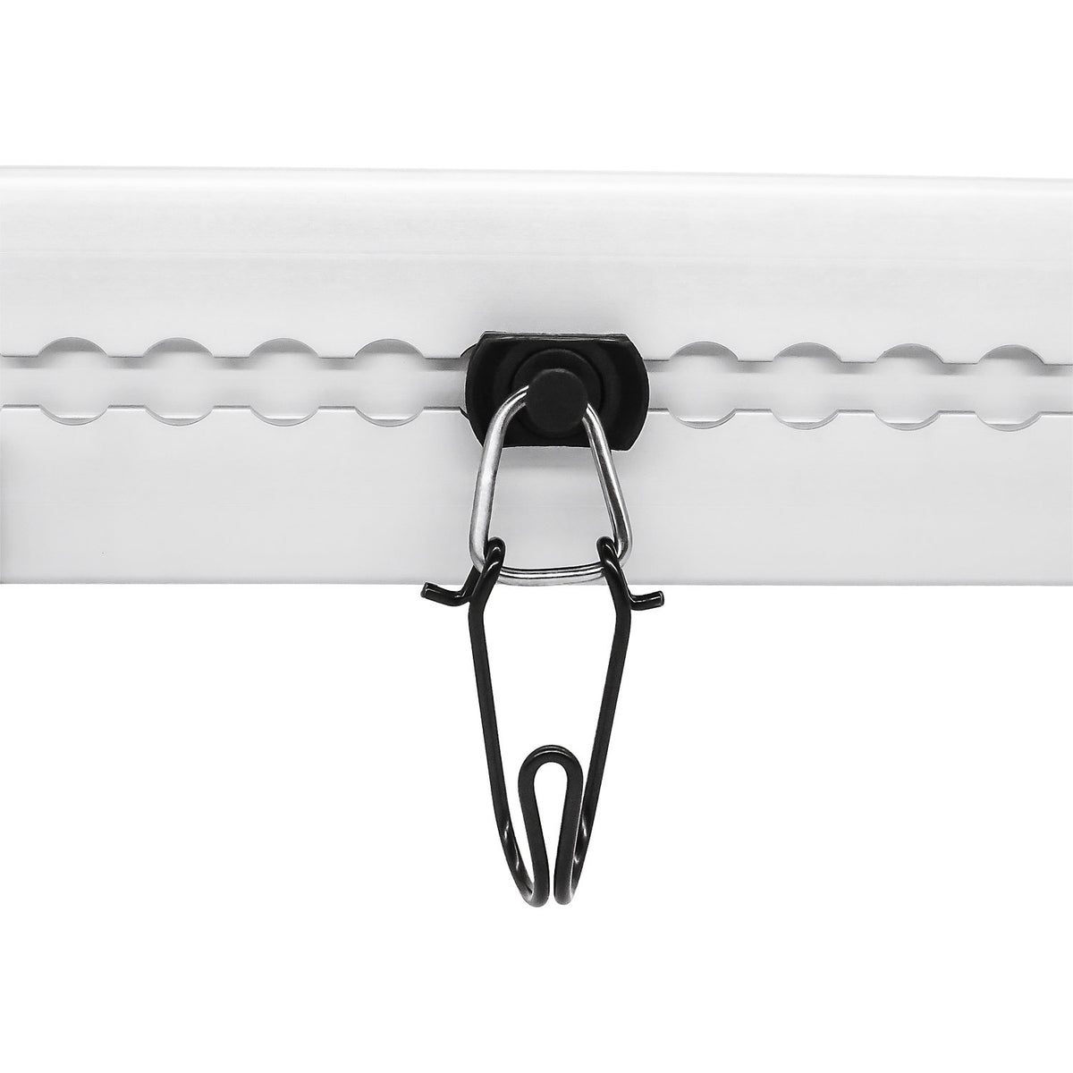 Airline hook, steel, pack of 10, black.