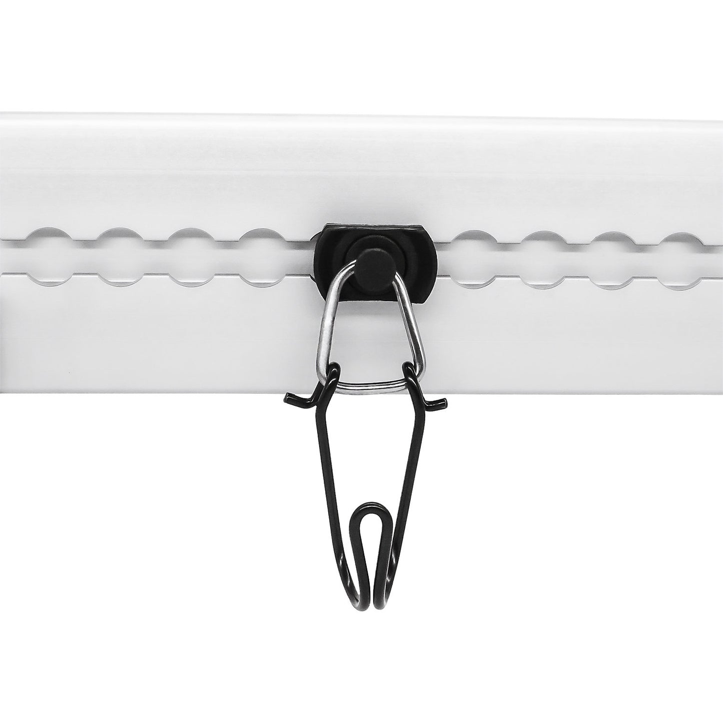 Airline hook, steel, pack of 10, black.
