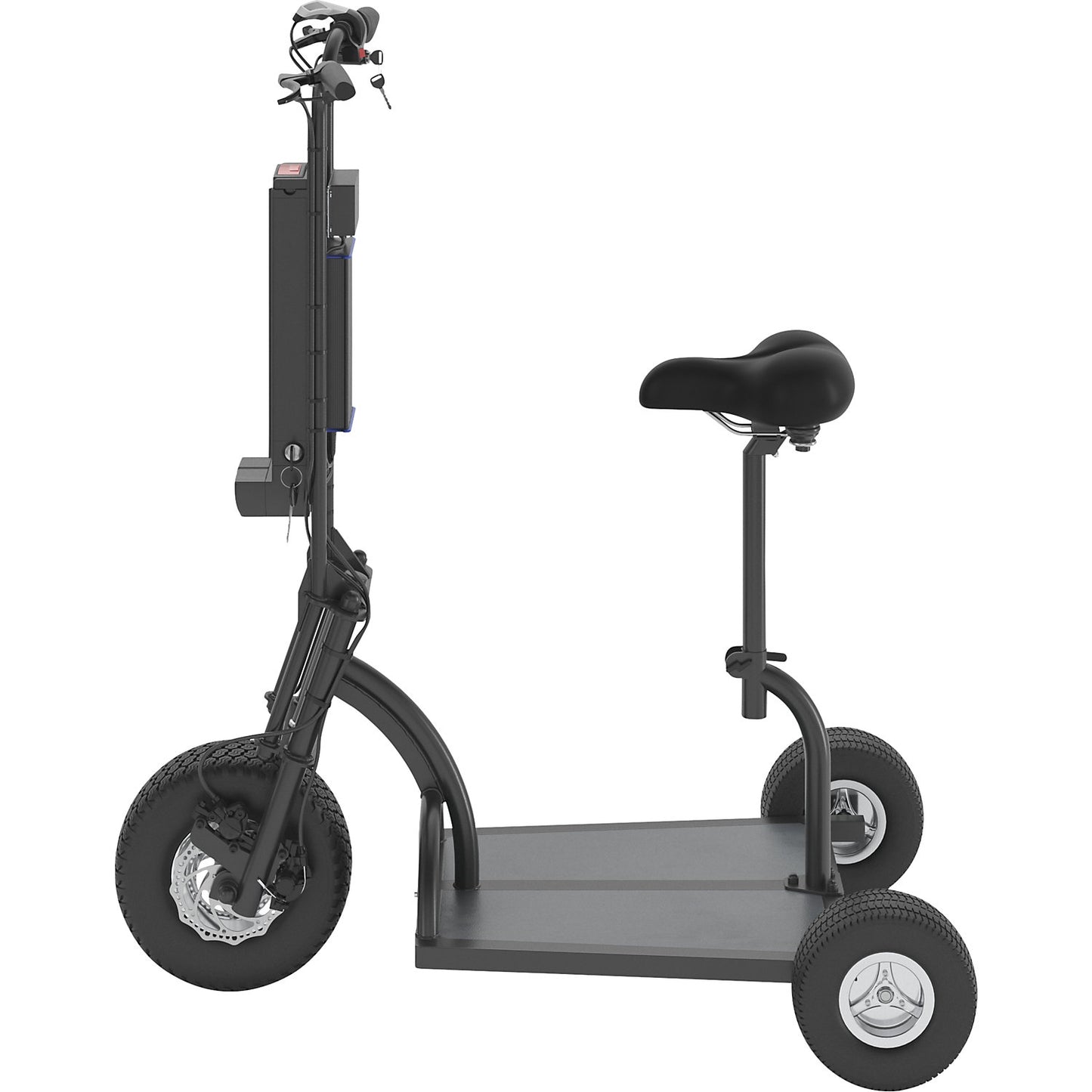 PRO electric transport dolly, 800 W, 3 wheels, with saddle seat, black.