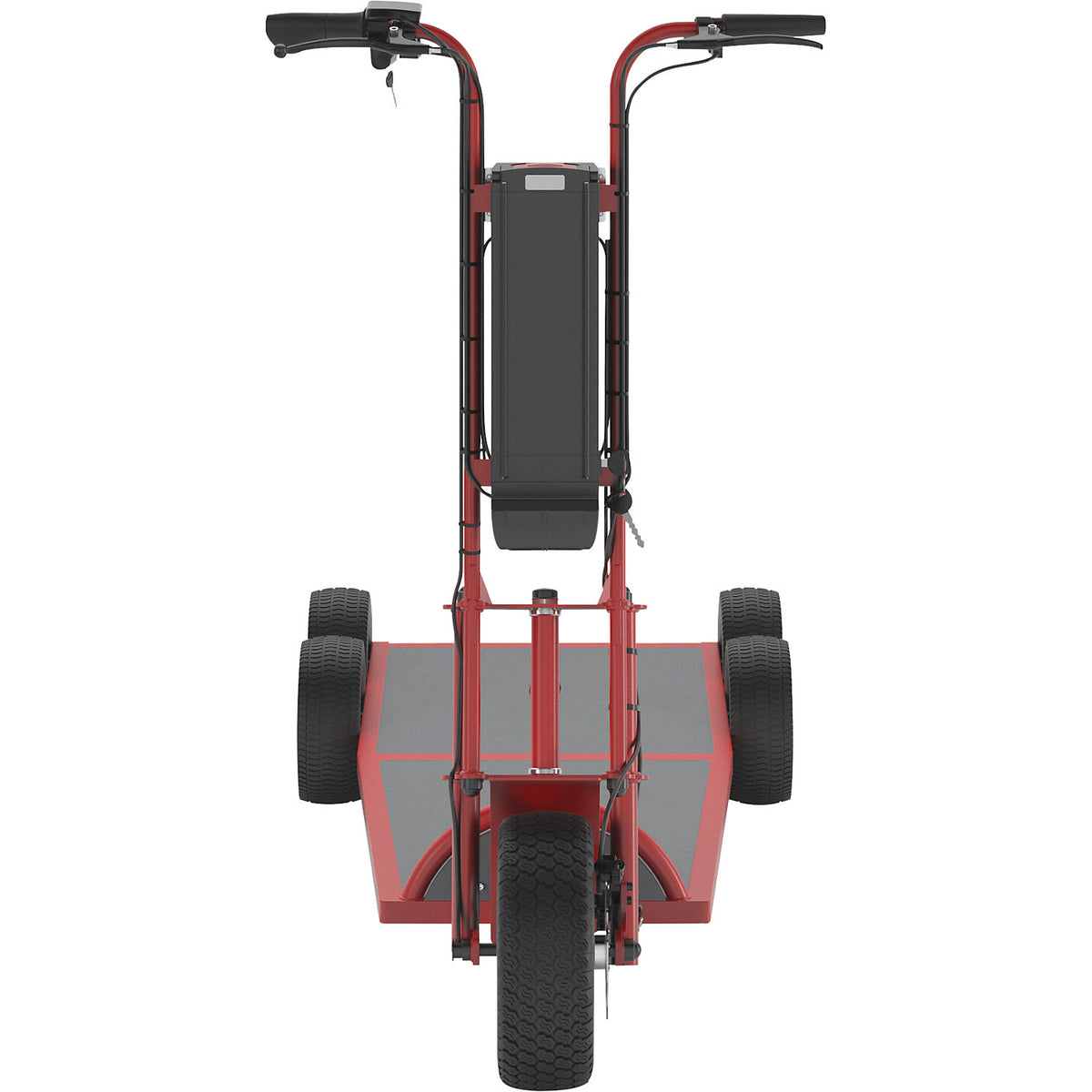 XXL PRO electric transport dolly, 5 wheels, red.