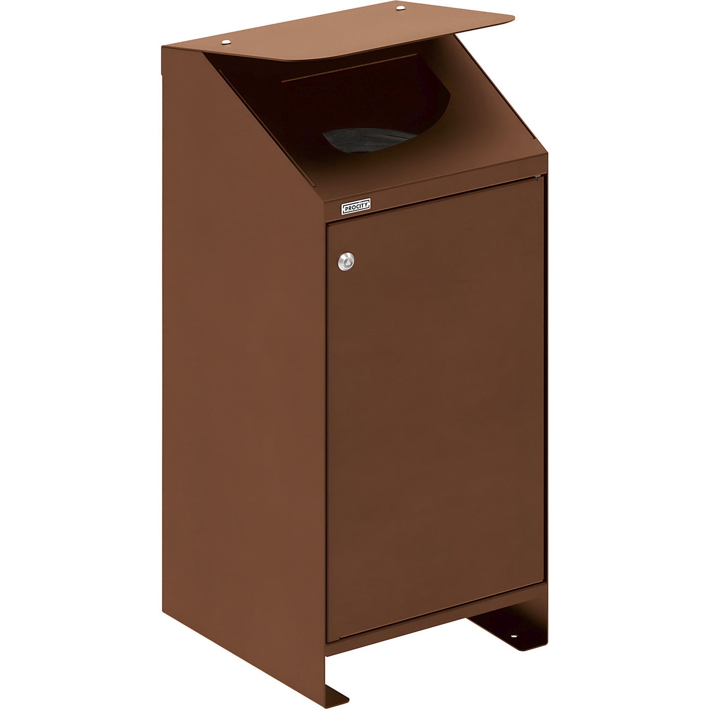 Berlin outdoor waste collector, 100 l, grey.