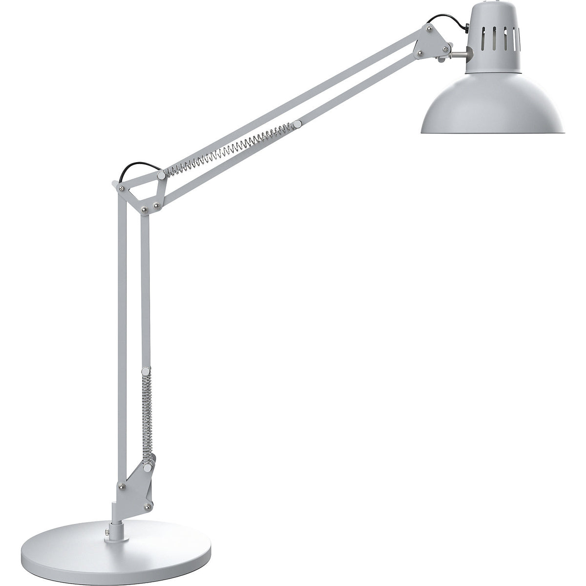 MAULstudy desk lamp, with pedestal base, bulb not included, silver.