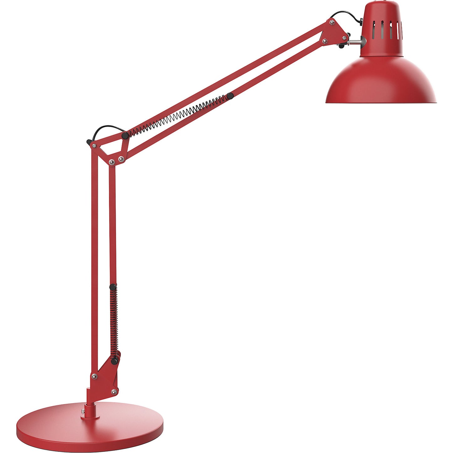 MAULstudy desk lamp, with pedestal base, bulb not included, red.