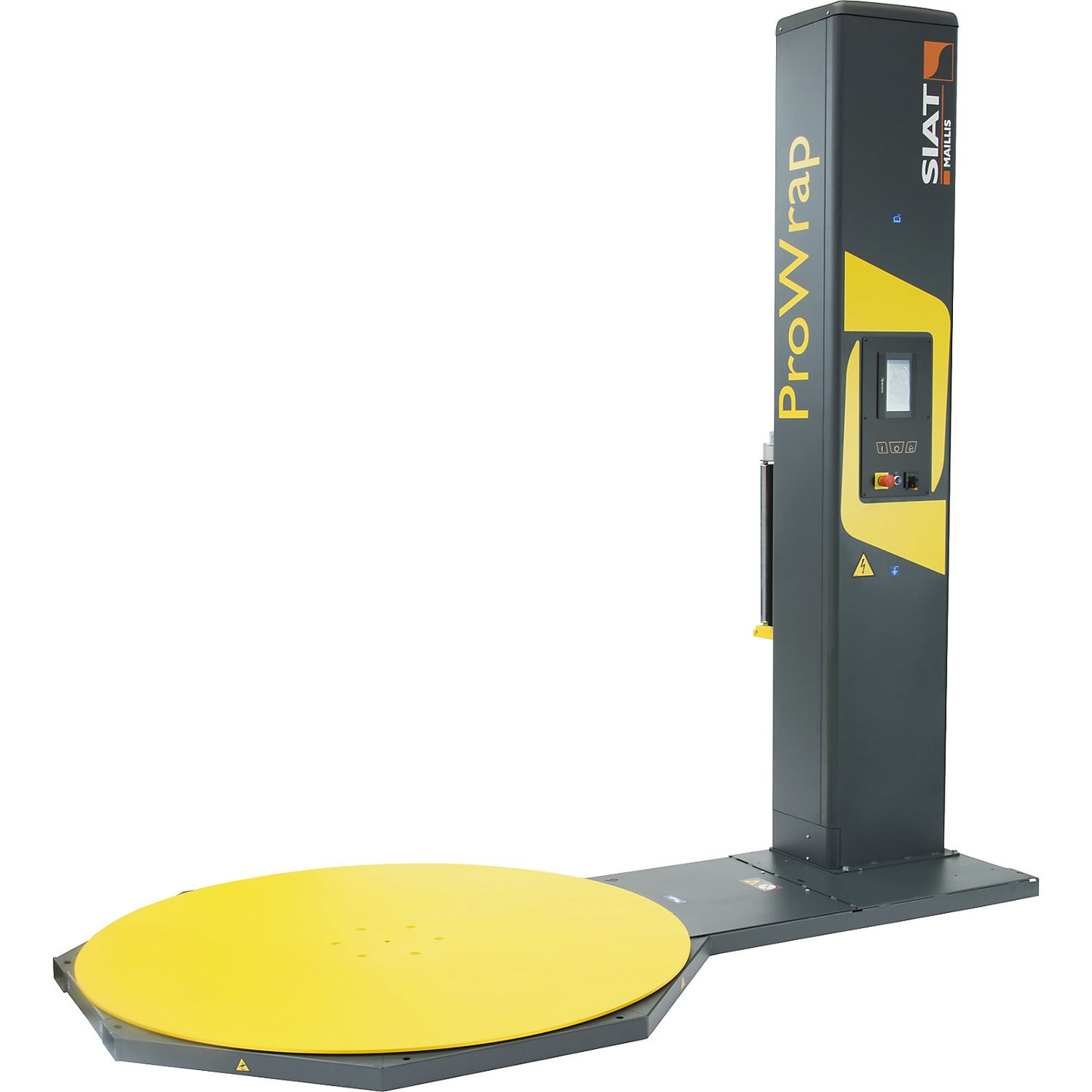 ProWrap pallet wrapper, with round turntable, pallet height 2200 mm, turntable Ø 1800 mm, electromagnetic brake.