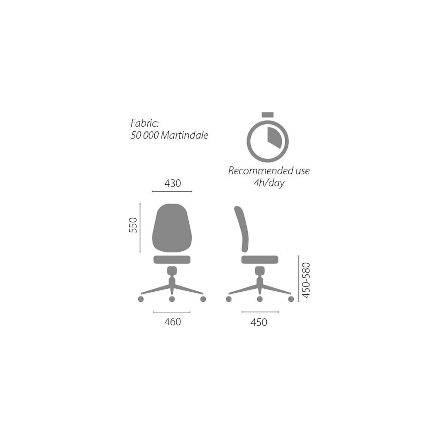 Sirius office chair, synchronous mechanism, green, high back rest.