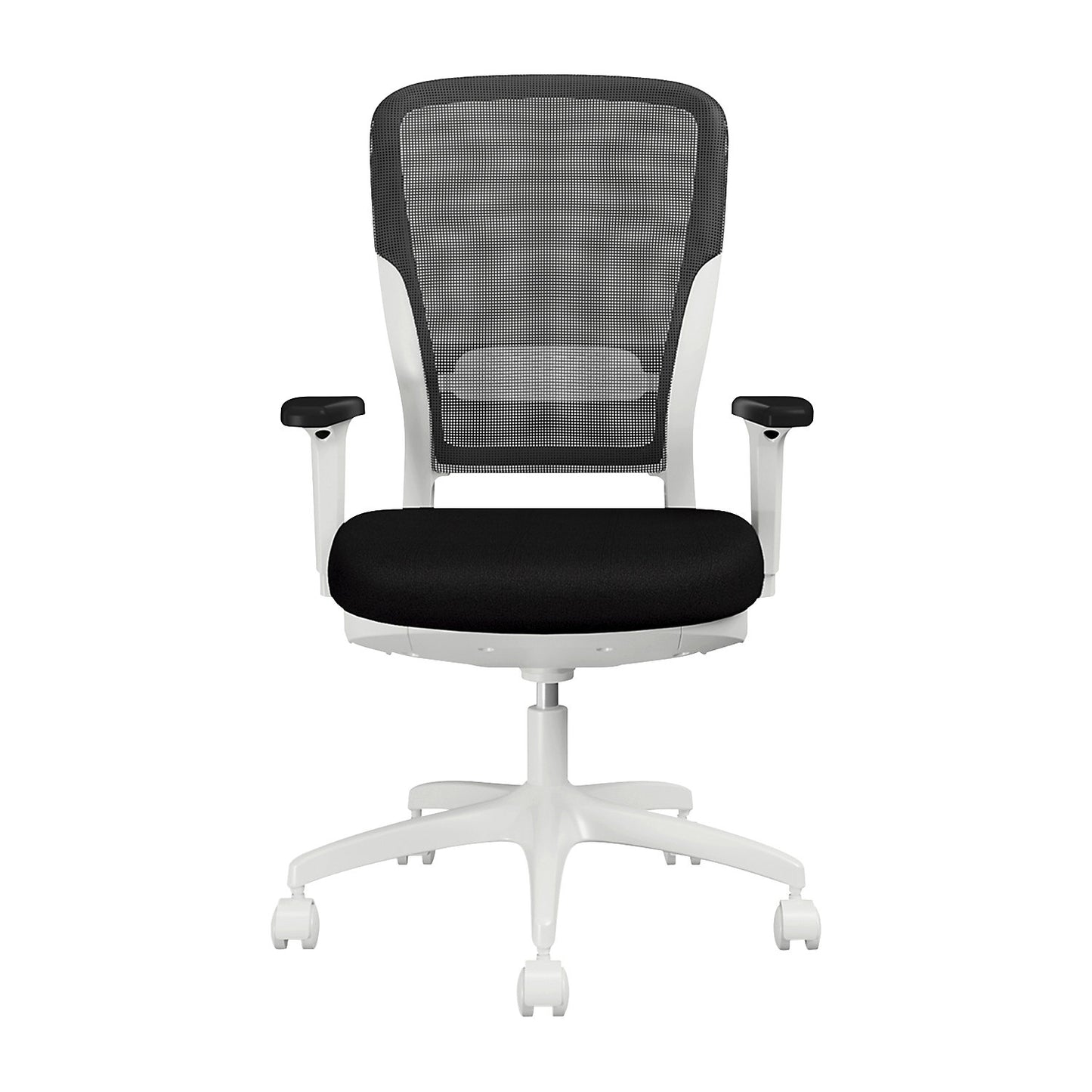 MOTION office chair, mesh backrest, white, black.