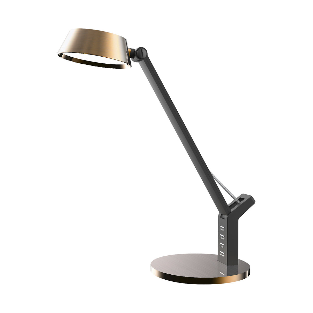 Glow LED desk lamp, dimmable, copper, 480 lm.