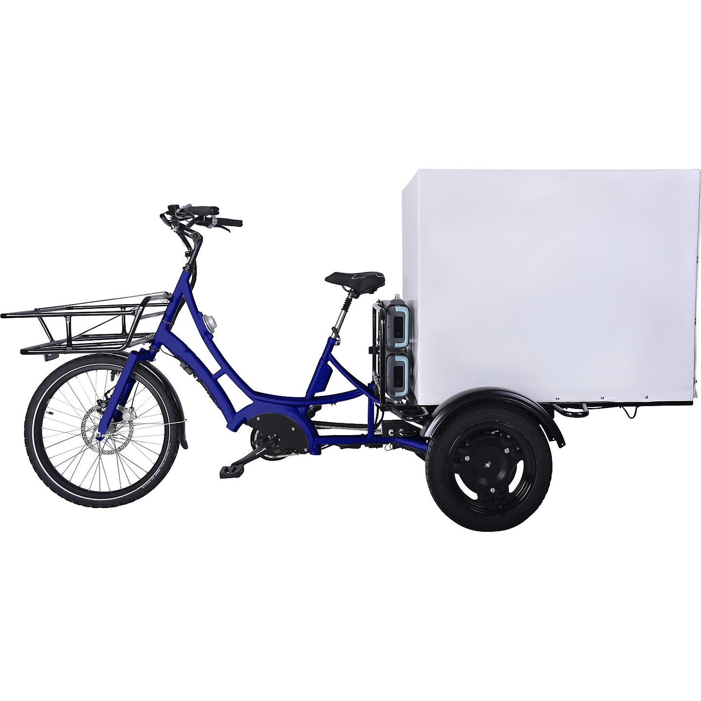 VS3E eDrive Berlin cargo bicycle, hydraulic Magura brakes, blue.