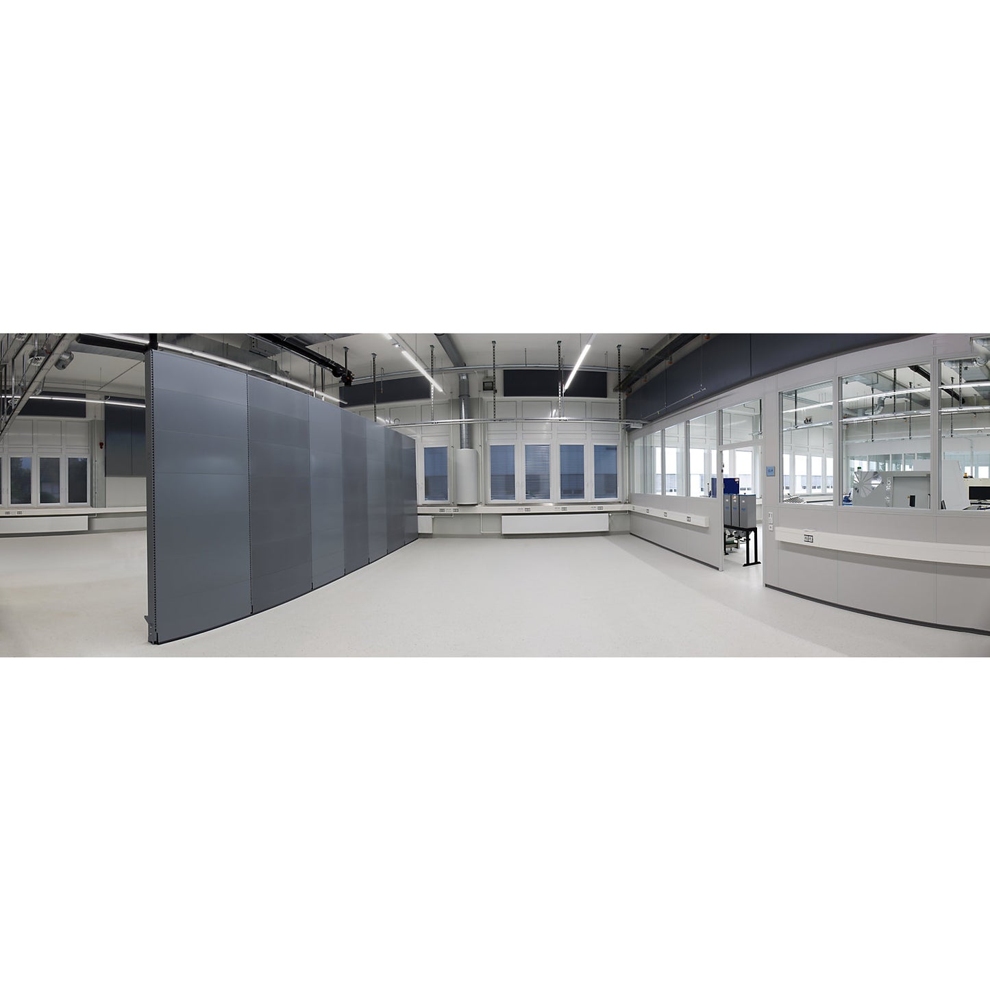 Acoustic partition, office/industry, individual partition walls, LxWxH 5030 x 276 x 2000 mm.