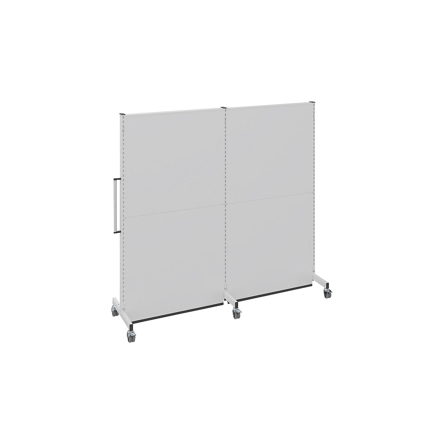 Mobile acoustic divider, for industry and office, LxWxH 2000 x 740 x 2021 mm.