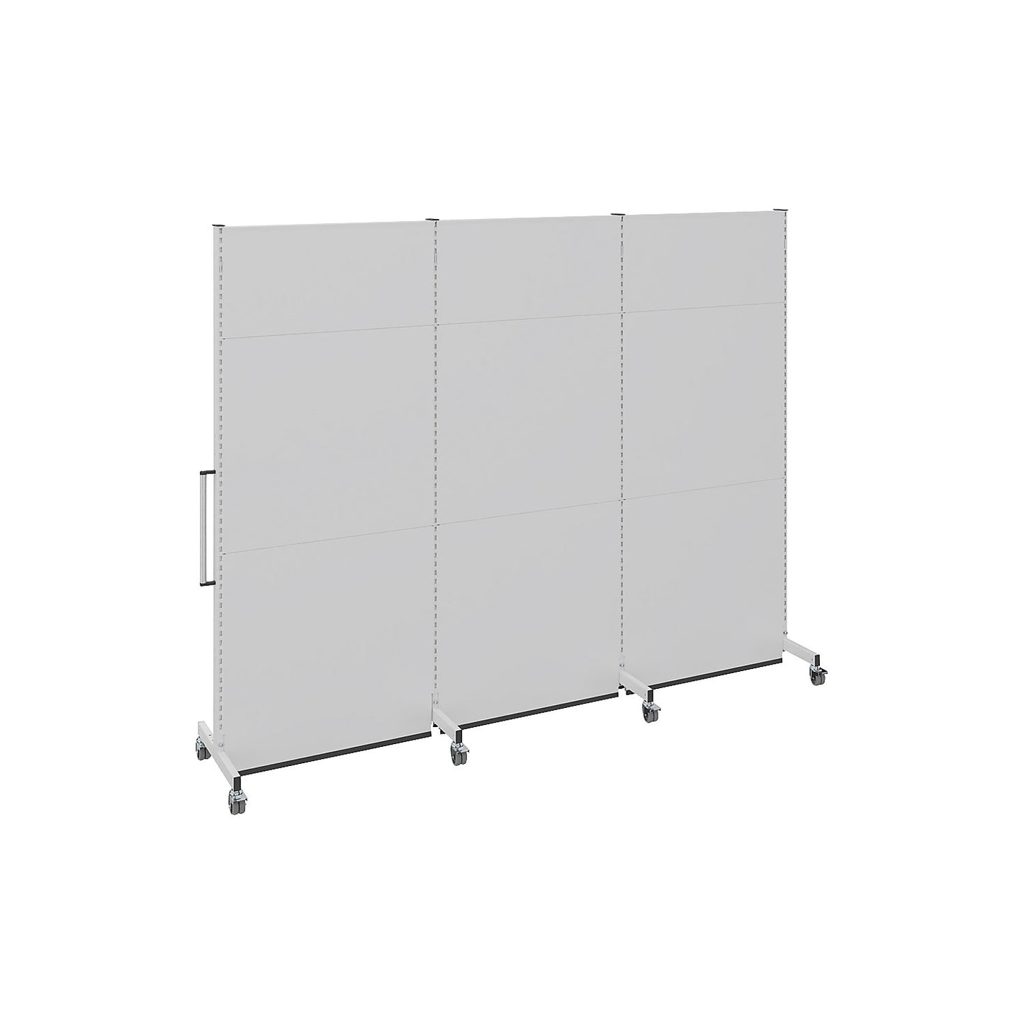 Mobile acoustic divider, for industry and office, LxWxH 3000 x 740 x 2521 mm.