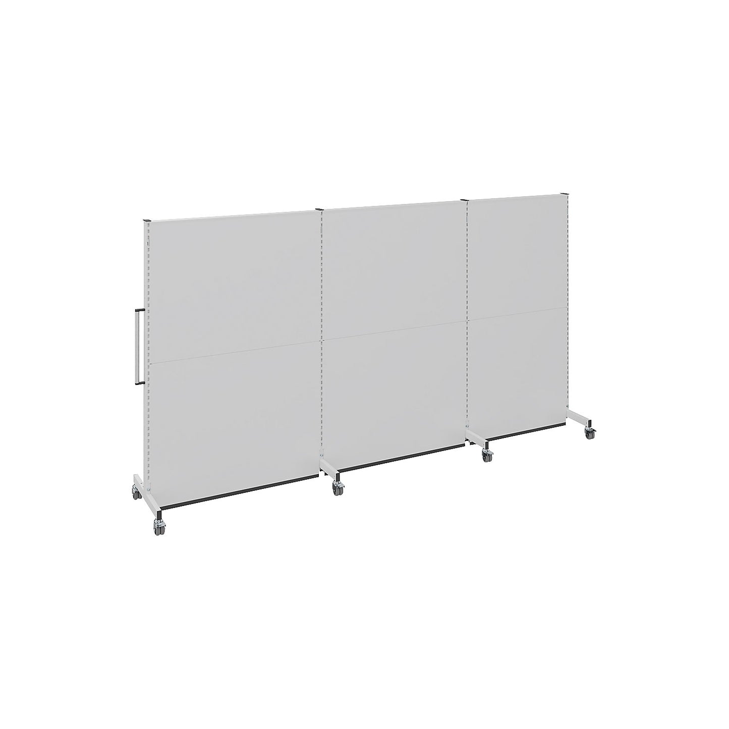 Mobile acoustic divider, for industry and office, LxWxH 3500 x 740 x 2021 mm.