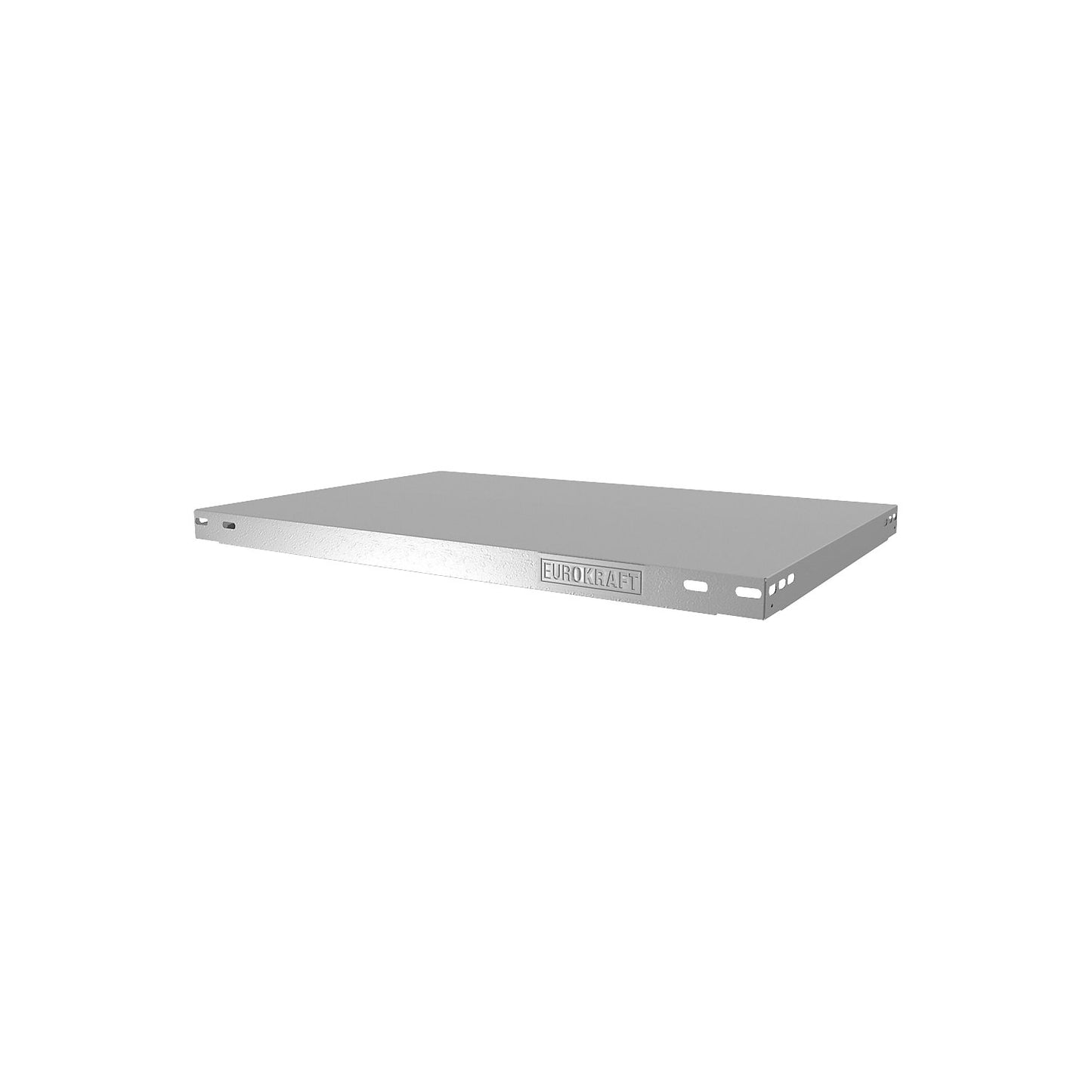 Shelf for boltless storage shelving unit, WxD 750 x 500 mm, zinc plated, max. load 140 kg, light duty.