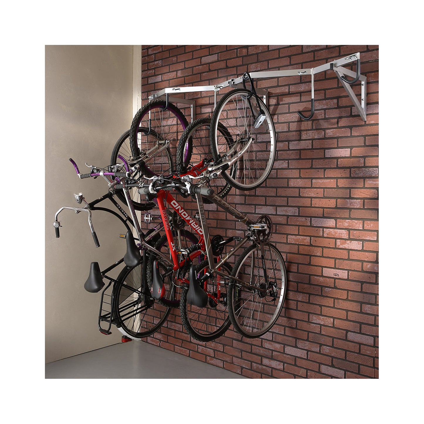 Bicycle hanger, for 6 bicycles, grey.