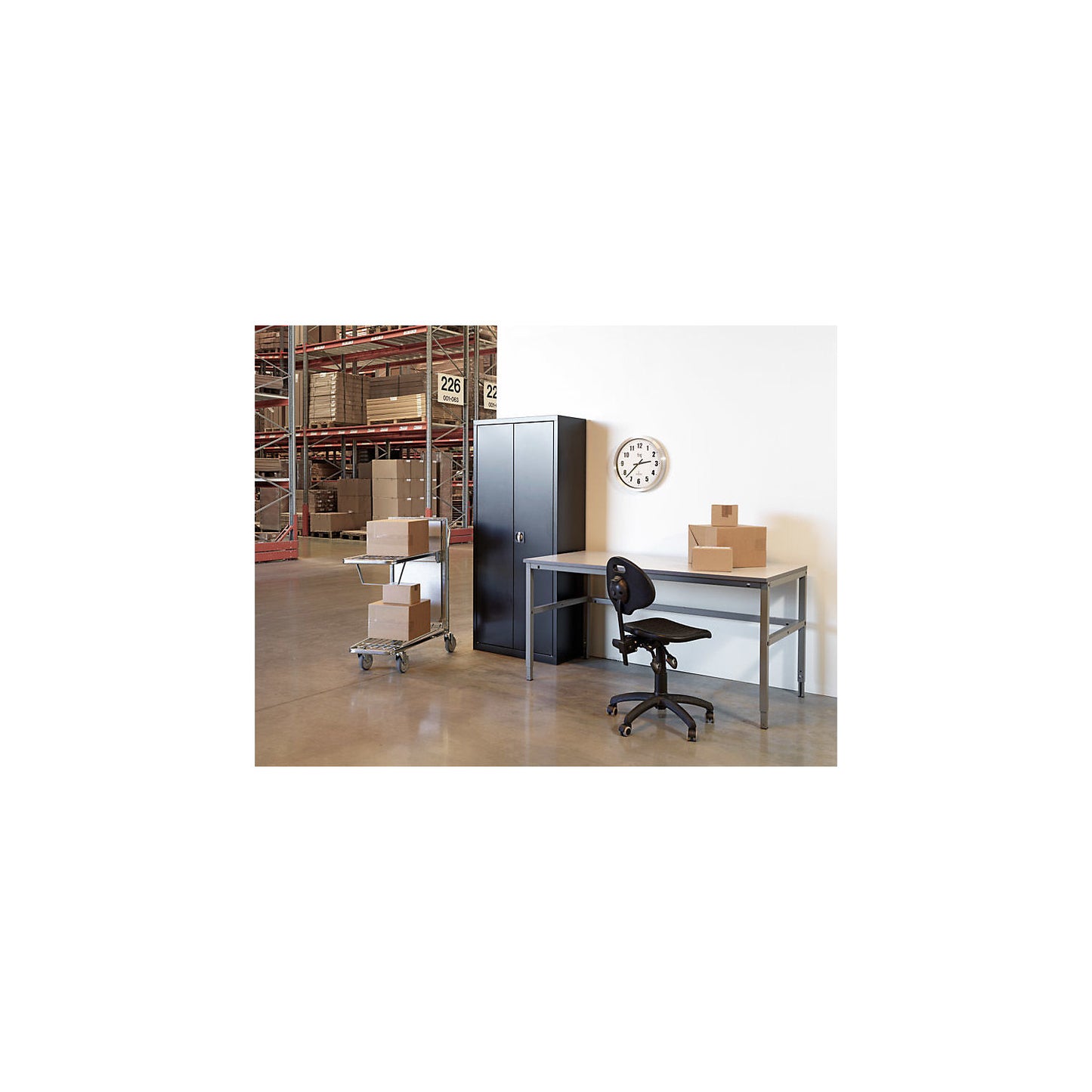 Embla work table, grey laminate, WxD 2000 x 800 mm.