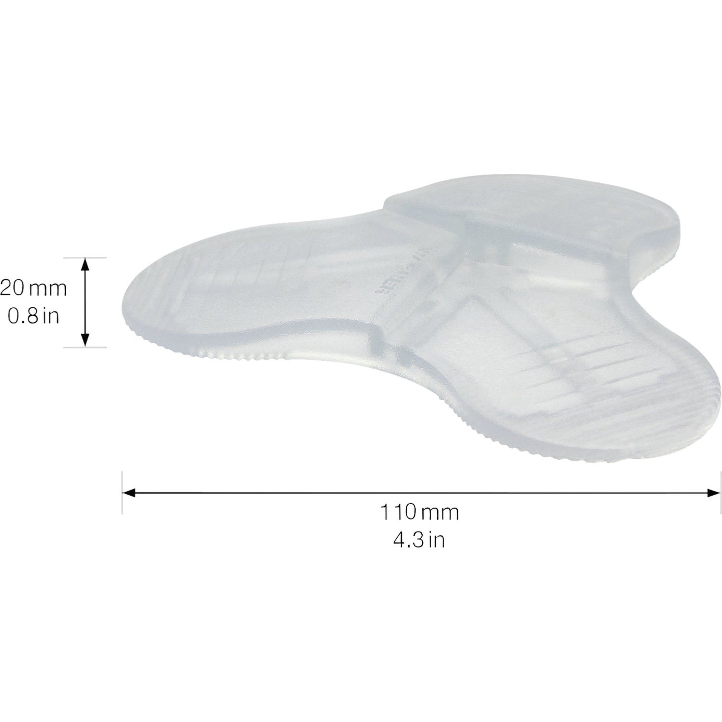 3STOP door wedge, Ø 108.5 mm, pack of 4, 20 mm, clear.