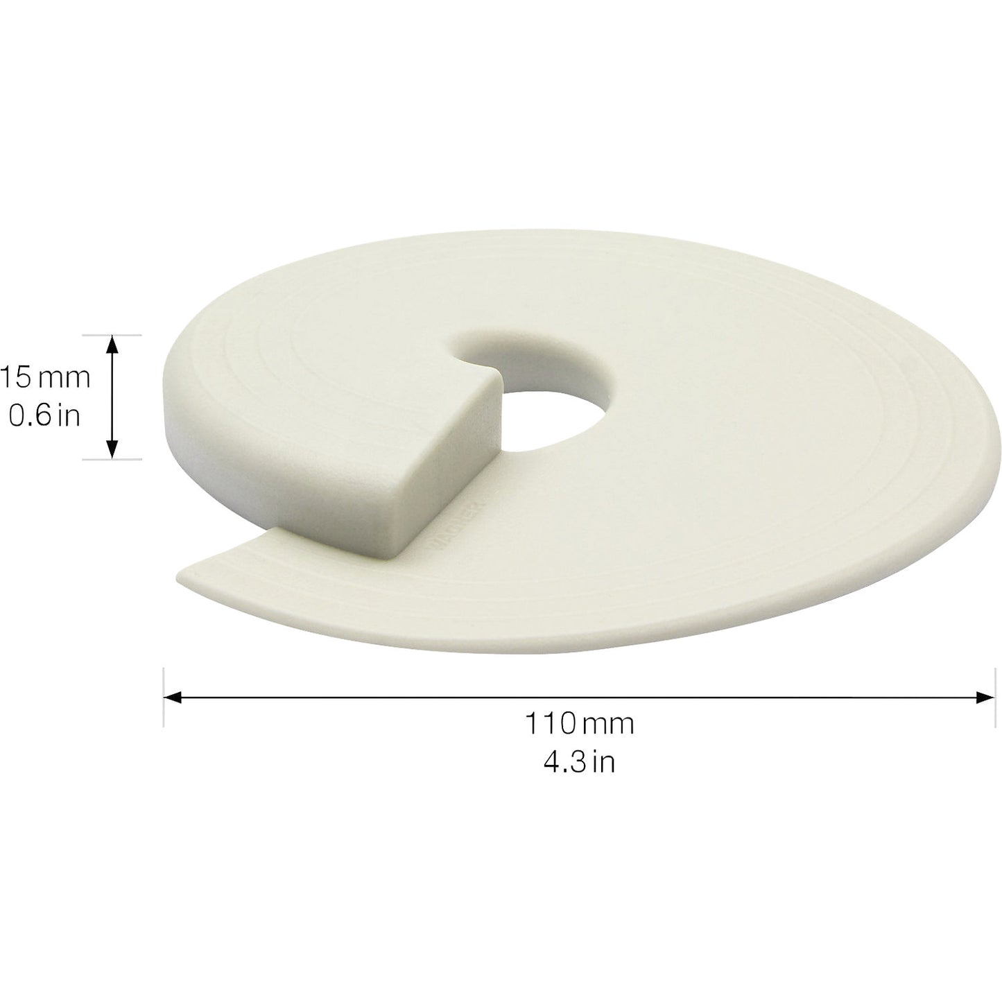 EH69 door wedge, Ø 110 mm, pack of 4, 15 mm, light grey.