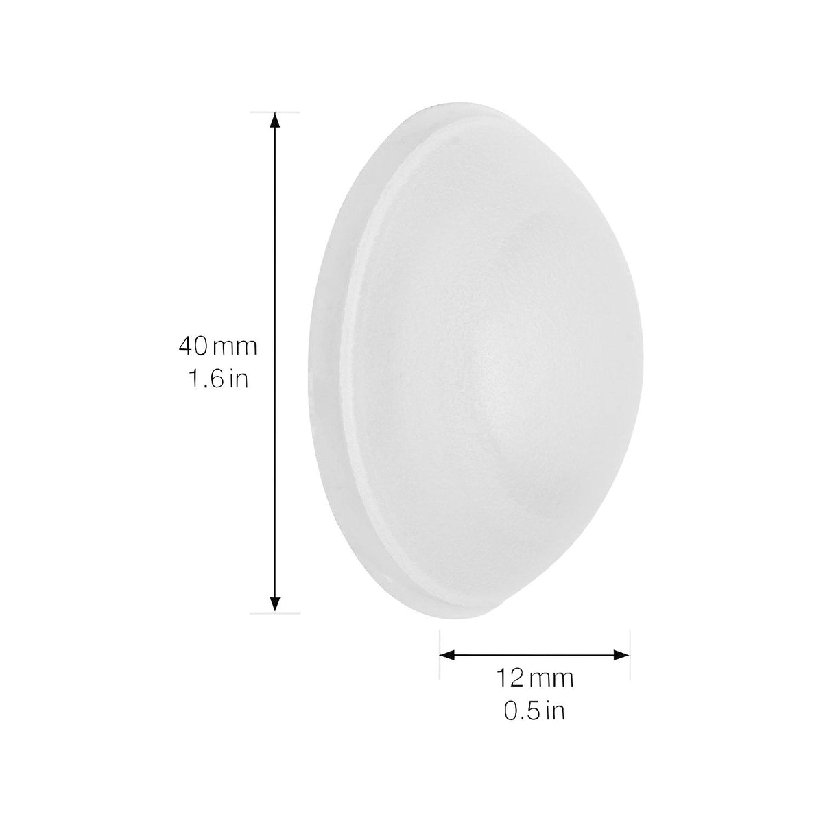 Wall buffer, pouch / card, Ø 40 mm, 5 items, height 12 mm, satin finish.