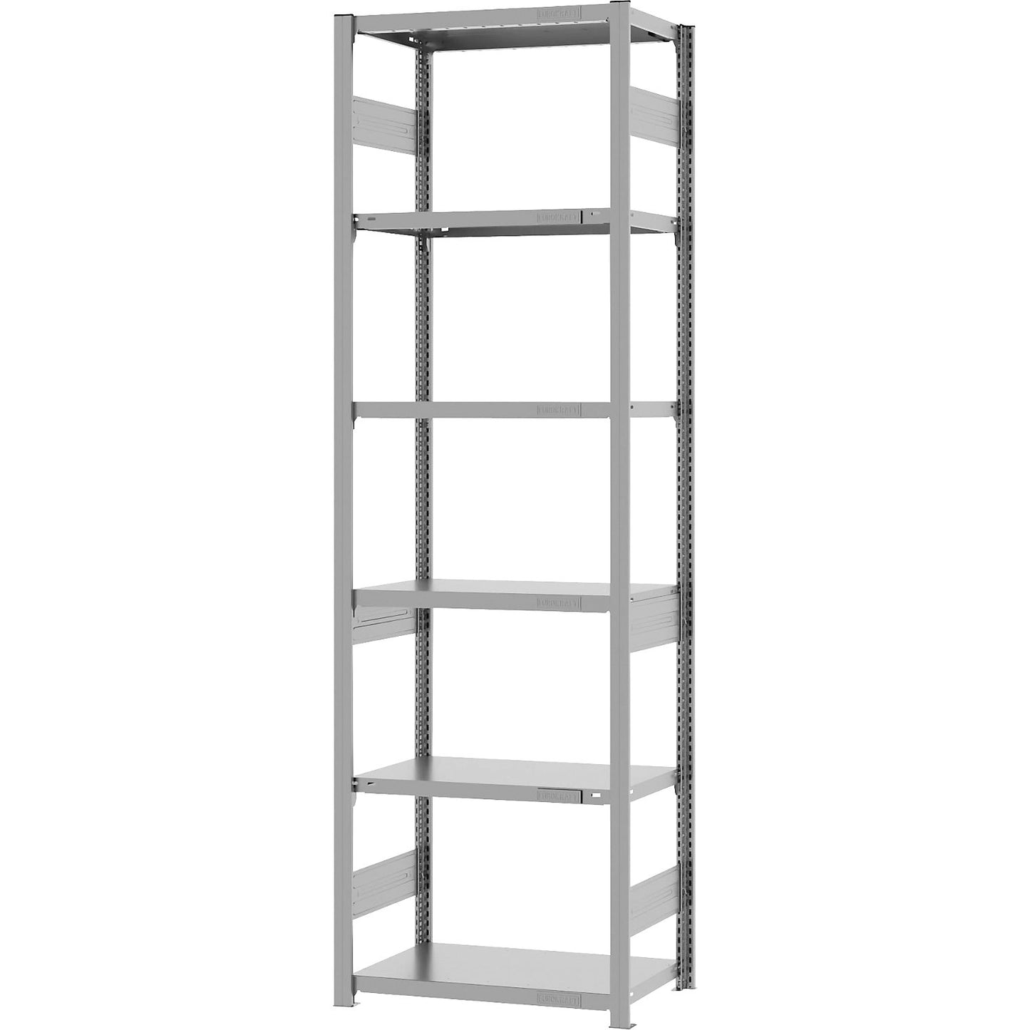 Heavy duty boltless shelving unit, double-sided, HxWxD 2500 x 750 x 400 mm, zinc plated, extension shelf unit.