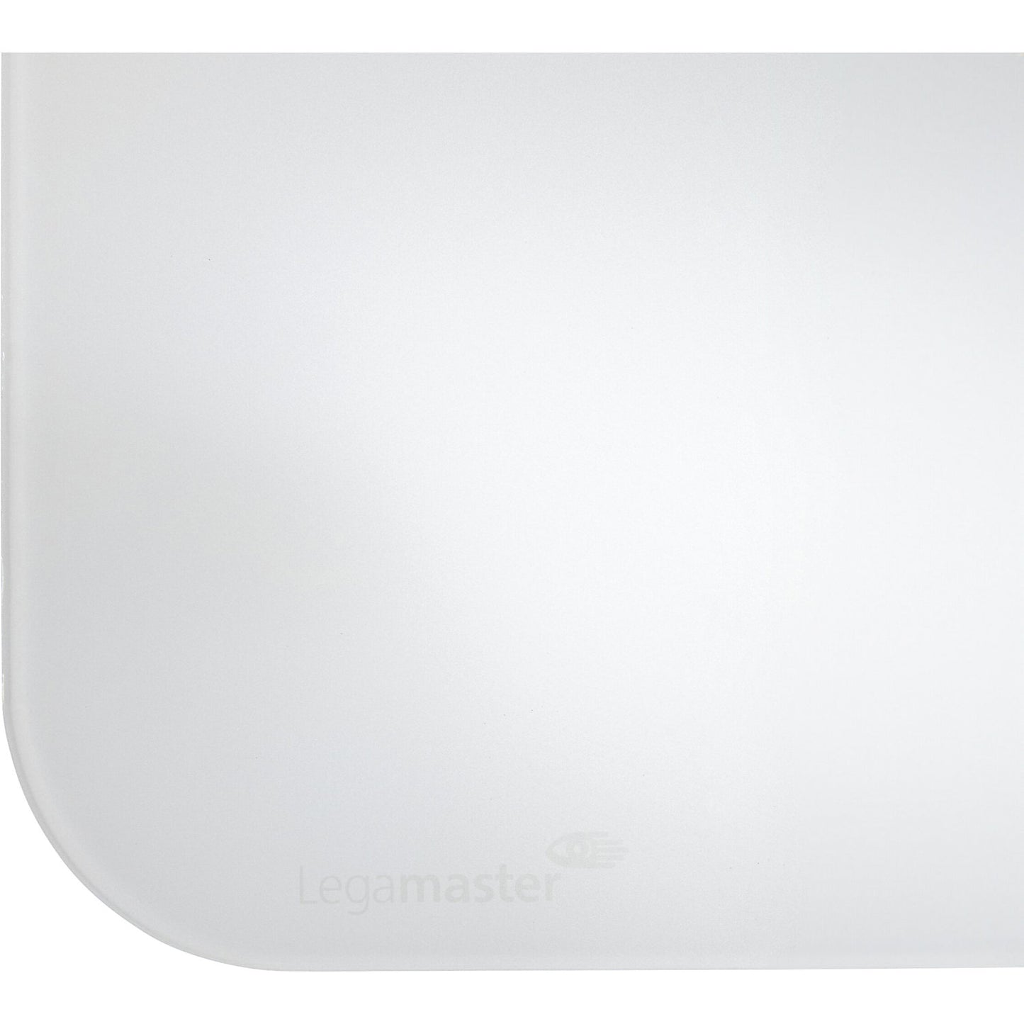 Matte glass board, rounded corners, safety glass, WxH 1200 x 900 mm, warm grey.