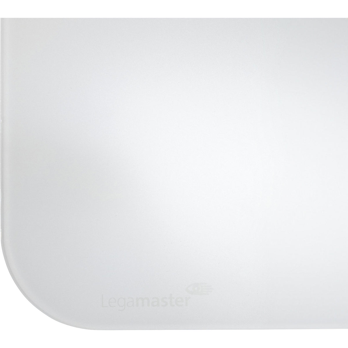 Matte glass board, rounded corners, safety glass, WxH 1200 x 900 mm, warm grey.