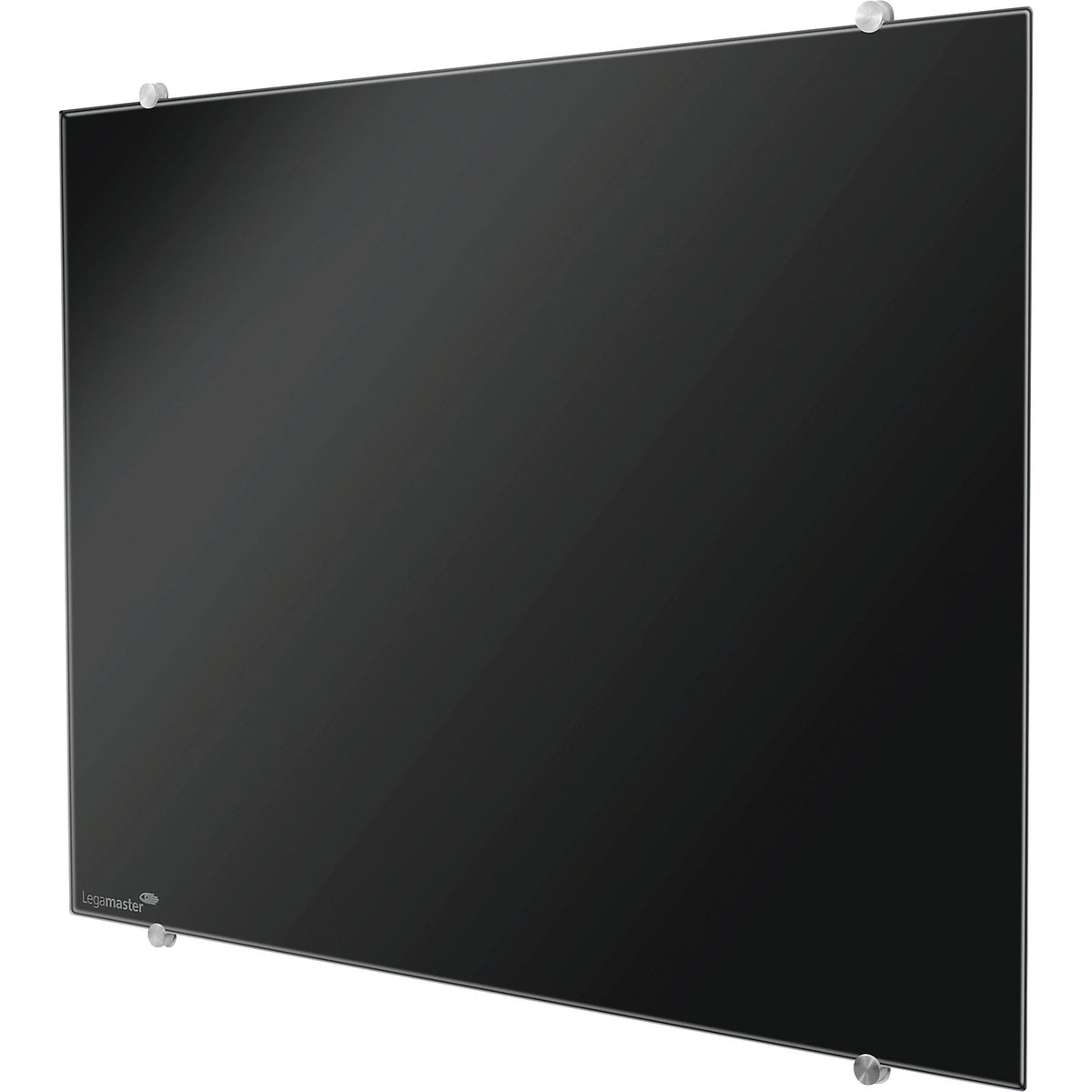 Glass board, safety glass, WxH 1200 x 900 mm, black.