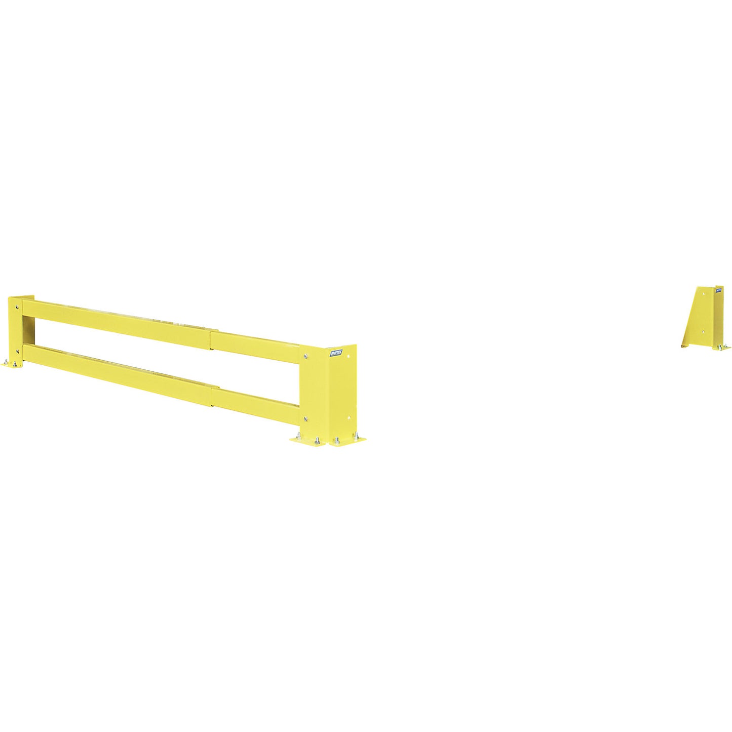 Crash protection cross bar, telescopic, steel, yellow, adjustable from 1850 - 2750 mm.