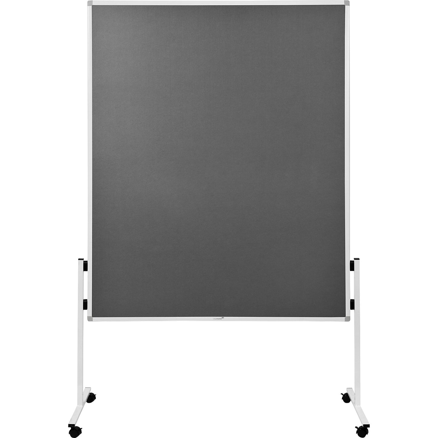 ECONOMY mobile pinboard, board size 1200 x 1500 mm, felt, grey, fixed.